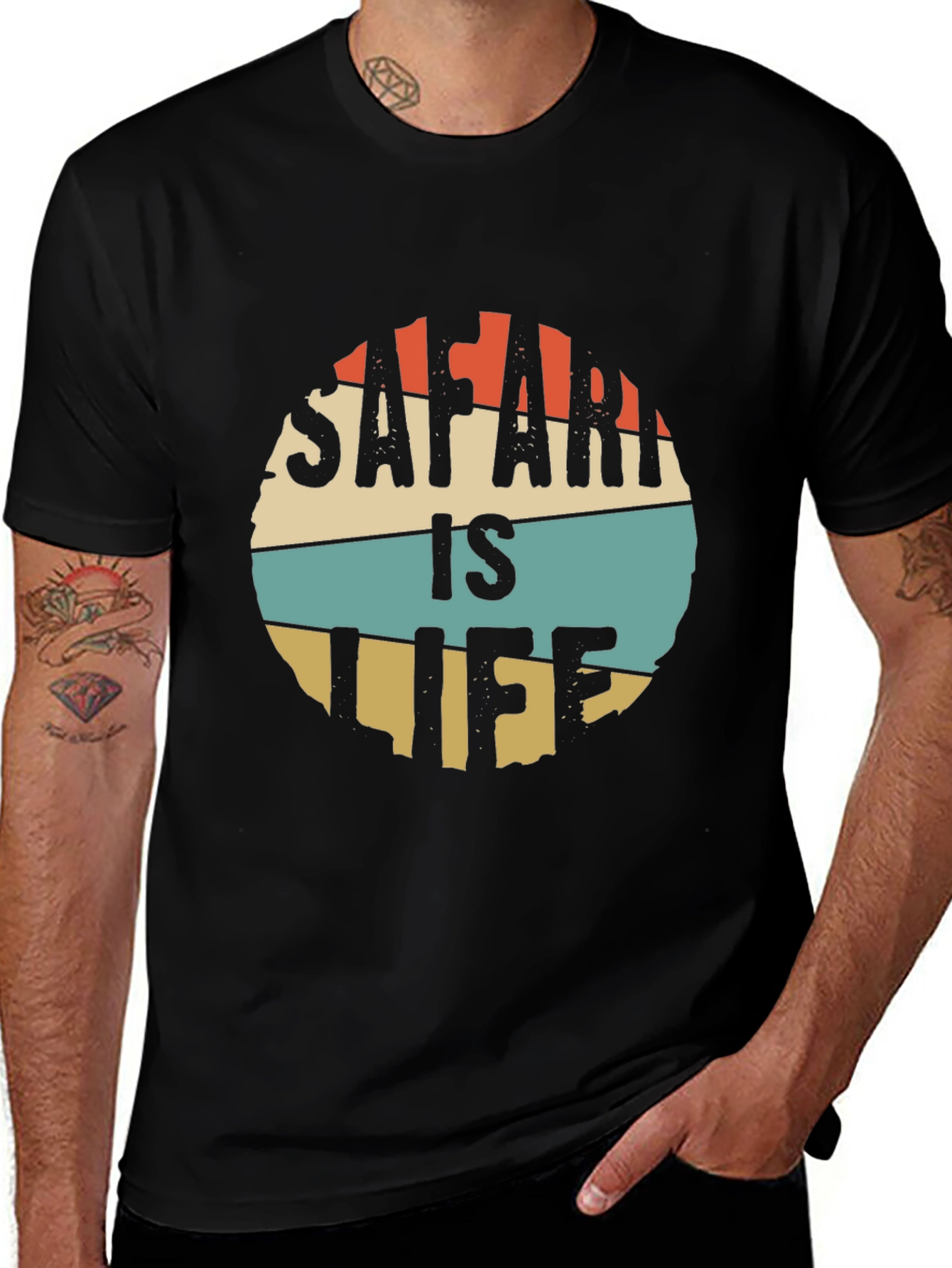 Variant 15 of Safari is Life T-Shirt - Vintage Style Graphic Tee
