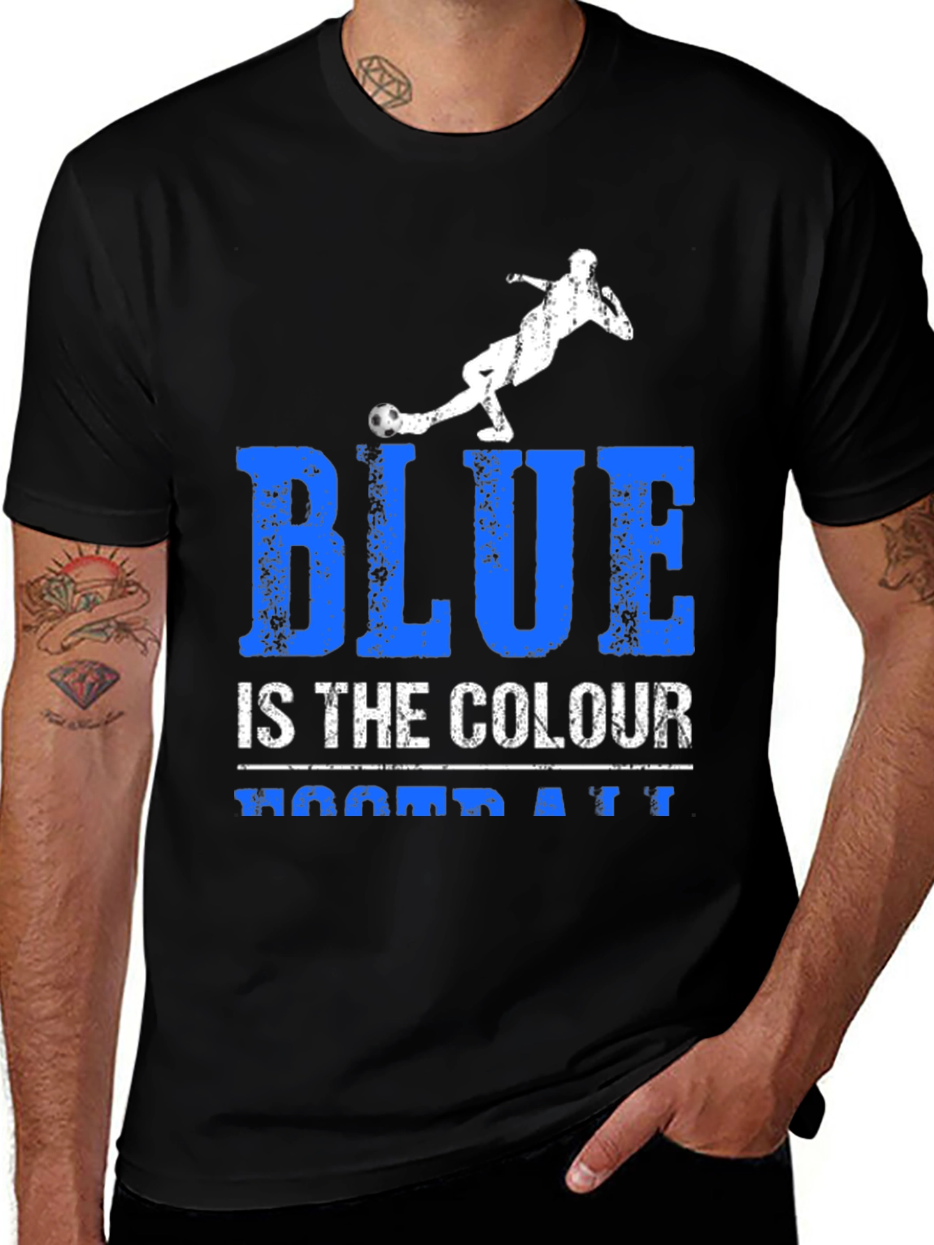 Variant 12 of Blue is the Colour Football Fan T-Shirt