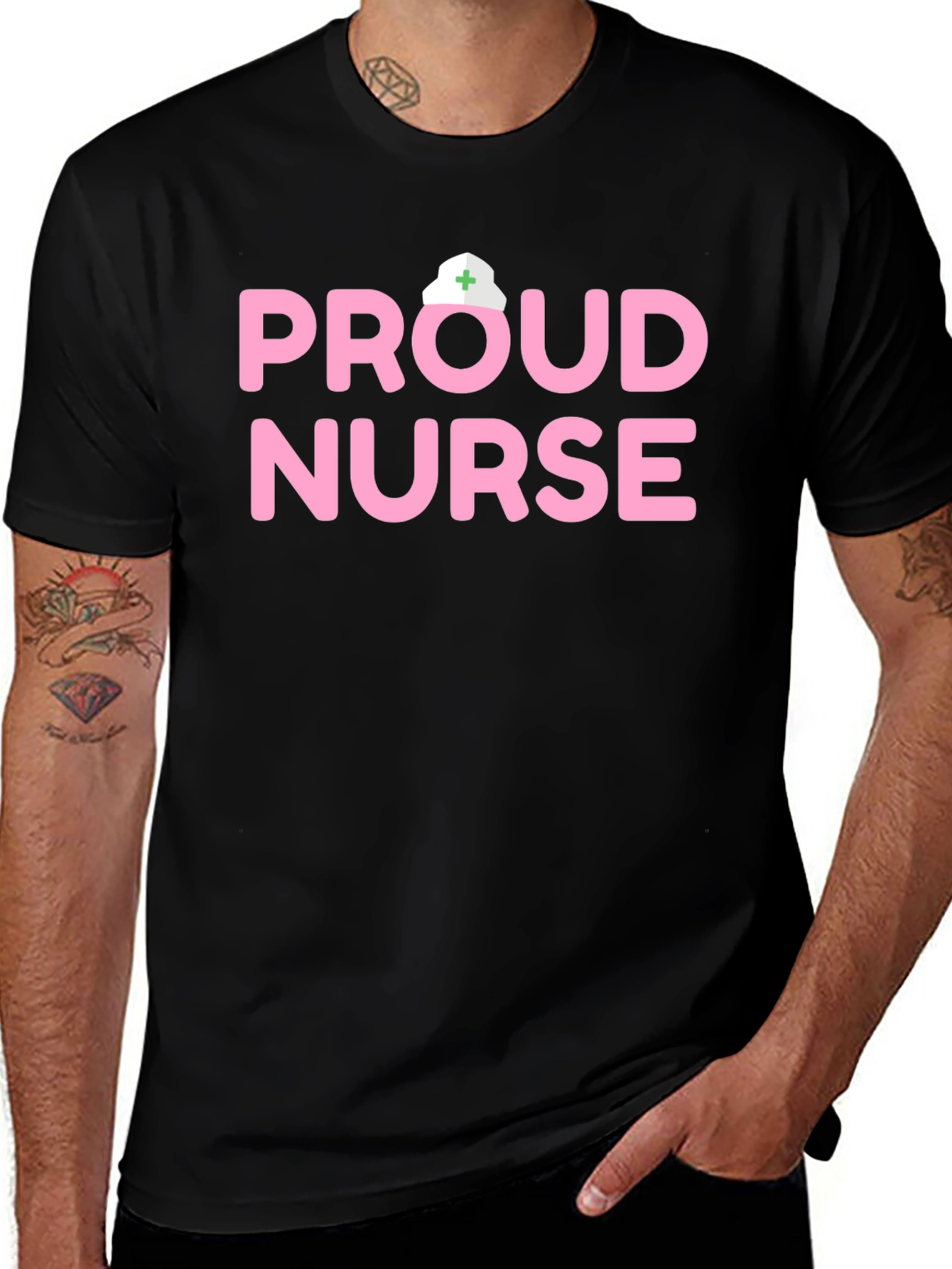 Black Proud Nurse T-Shirt - Stylish & Comfortable main image