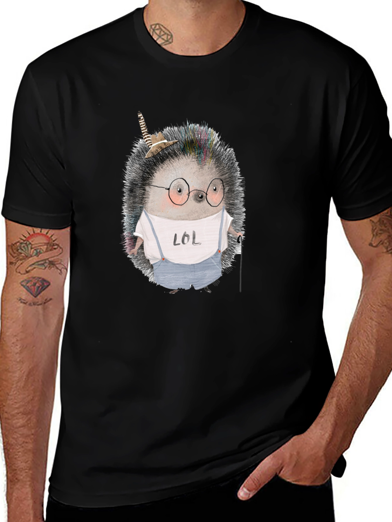 Variant 27 of Hedgehog LOL T-Shirt - Quirky Graphic Tee