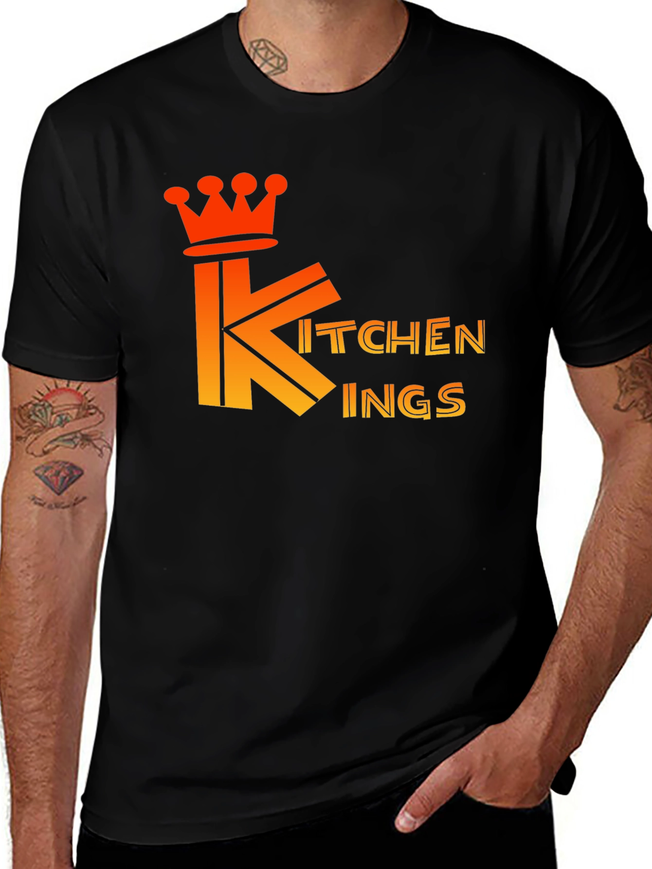 Variant 4 of Kitchen Kings Black T-Shirt - Culinary Royalty