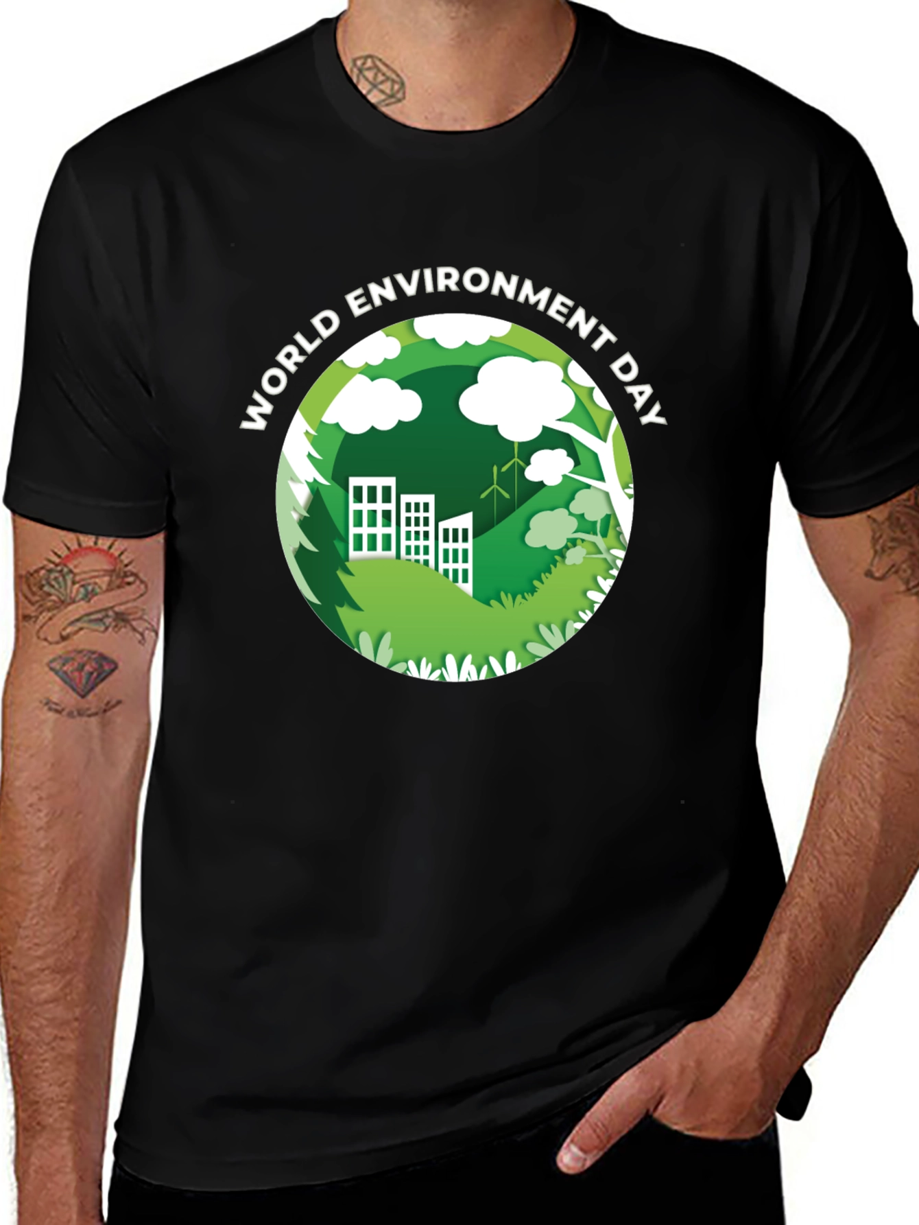 World Environment Day Black T-Shirt