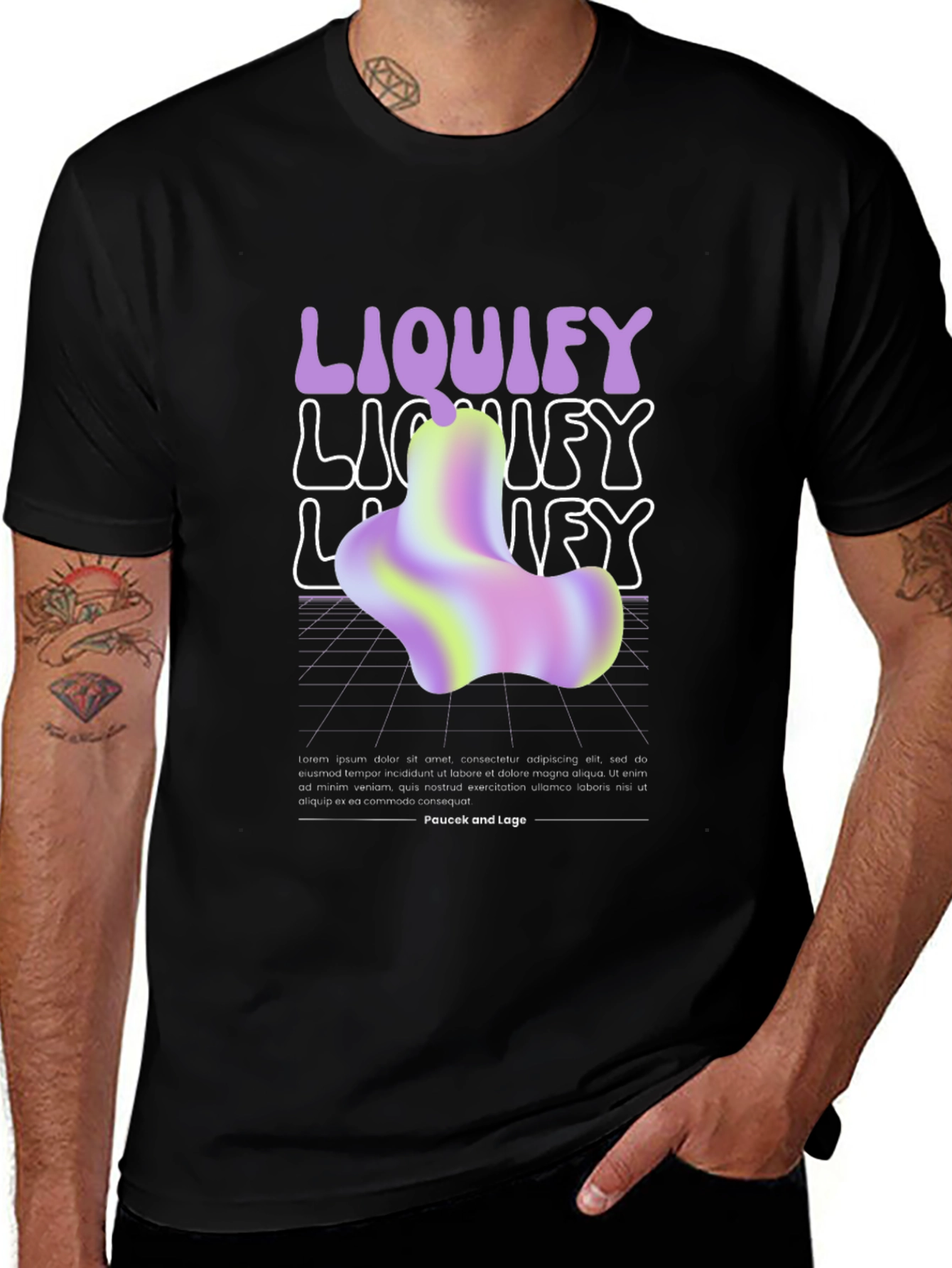 Liquify Graphic T-Shirt - Trendy Abstract Design
