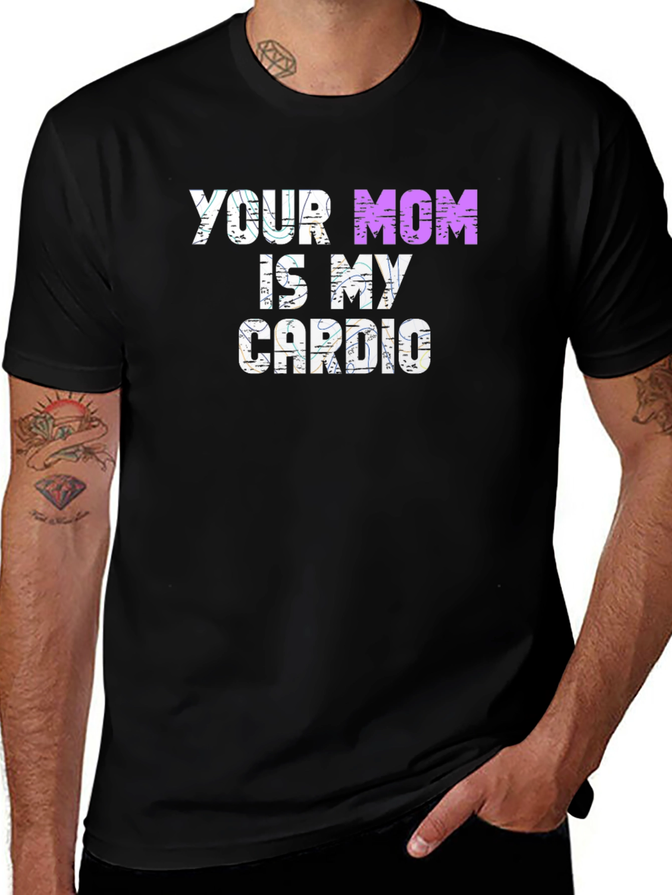 Variant 26 of Your Mom Is My Cardio Funny Graphic T-Shirt