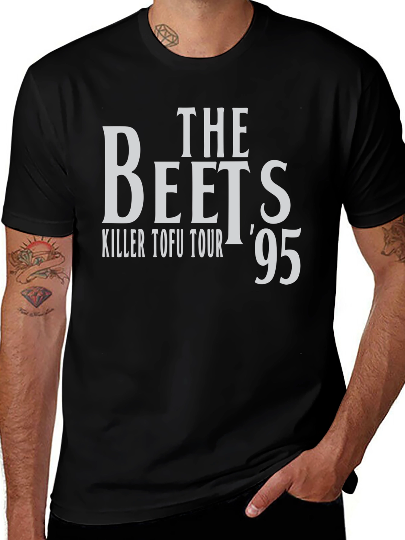 Variant 9 of The Beets Killer Tofu Tour '95 Black T-Shirt