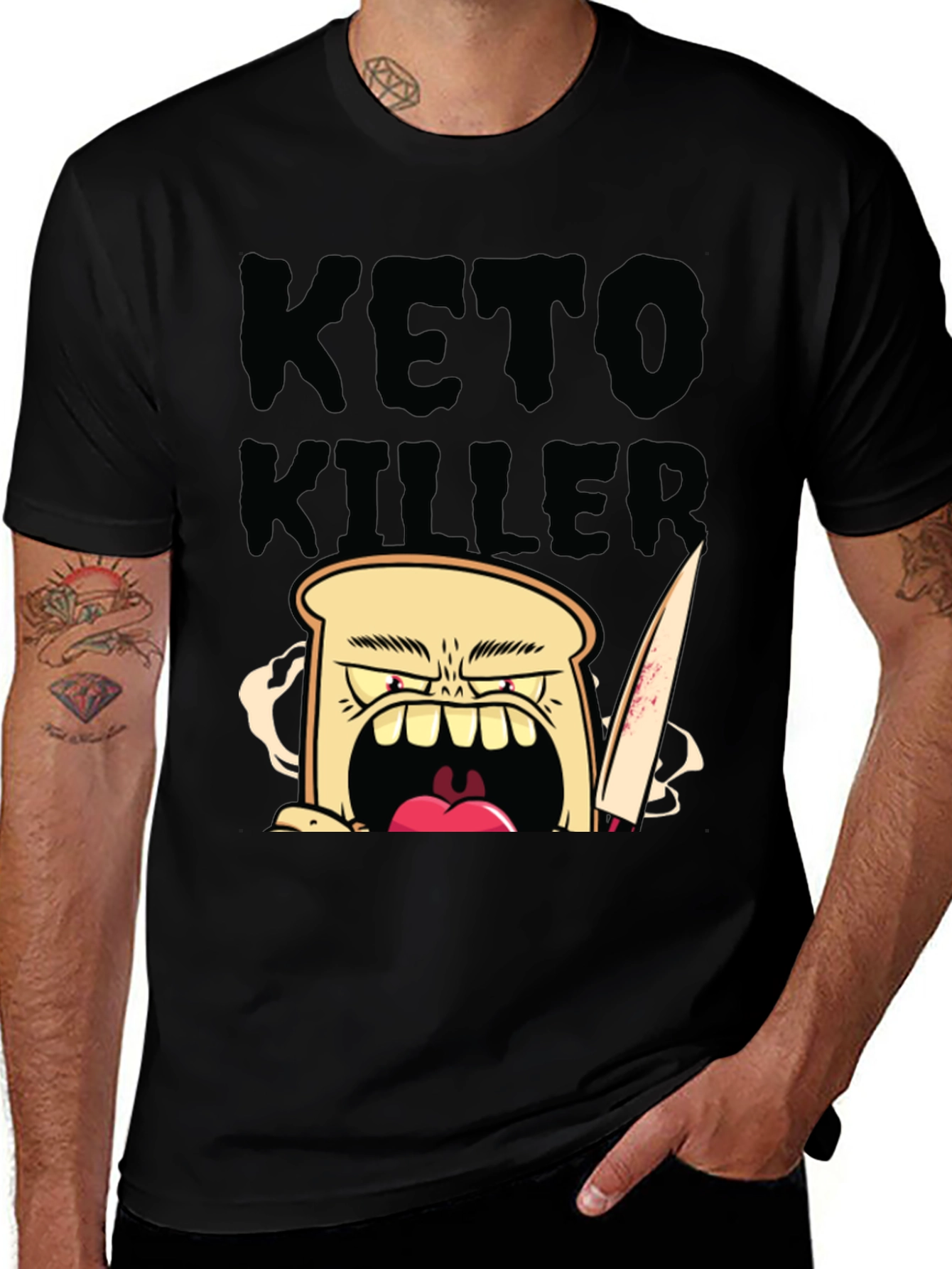 Variant 13 of Keto Killer Graphic Tee - Black Novelty Shirt
