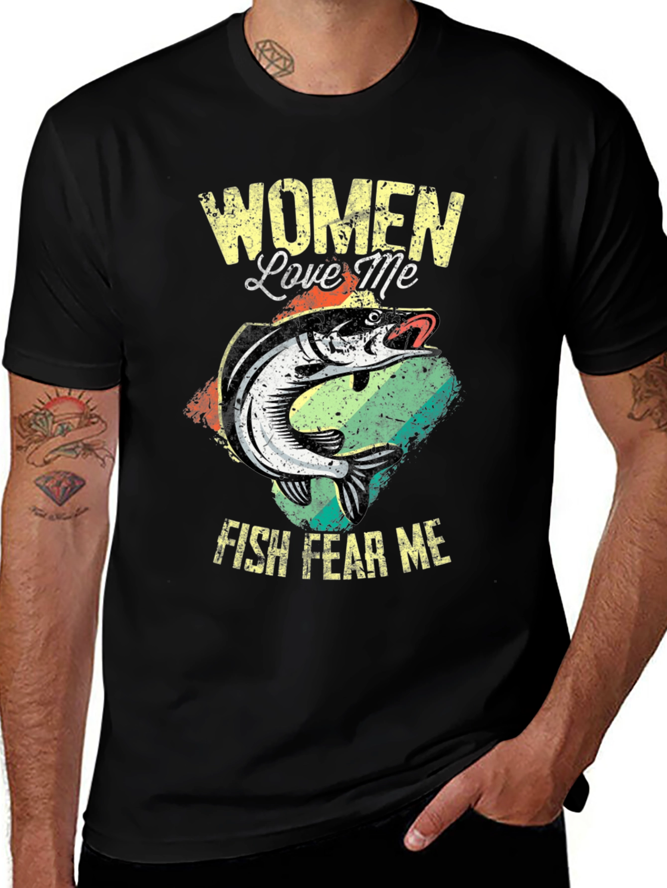 Fishing Humor T-Shirt - Women Love Me Fish Fear Me