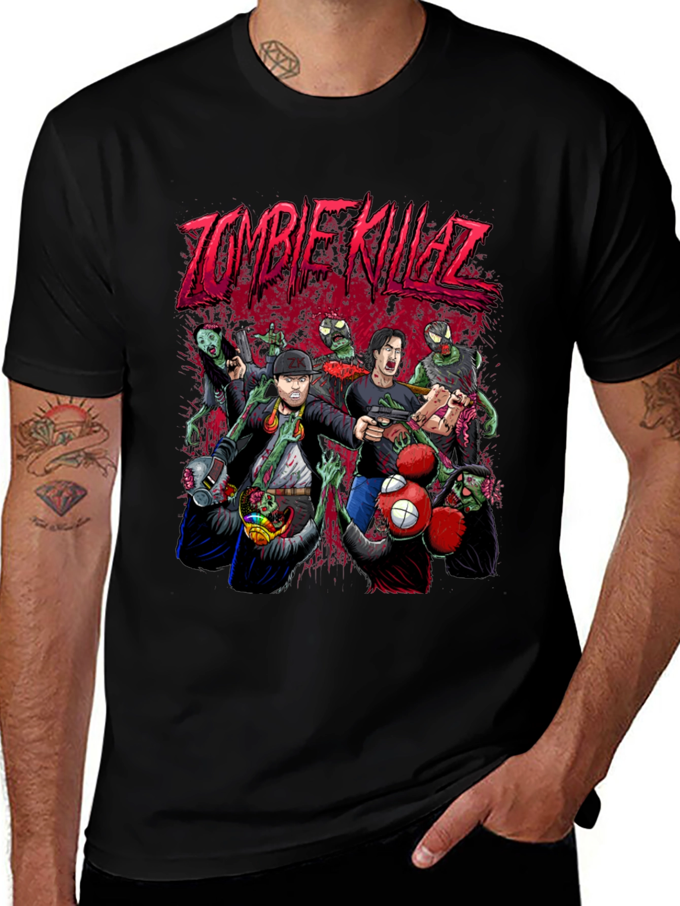 Variant 25 of Zombie Killaz Graphic Tee - Cool Horror T-Shirt