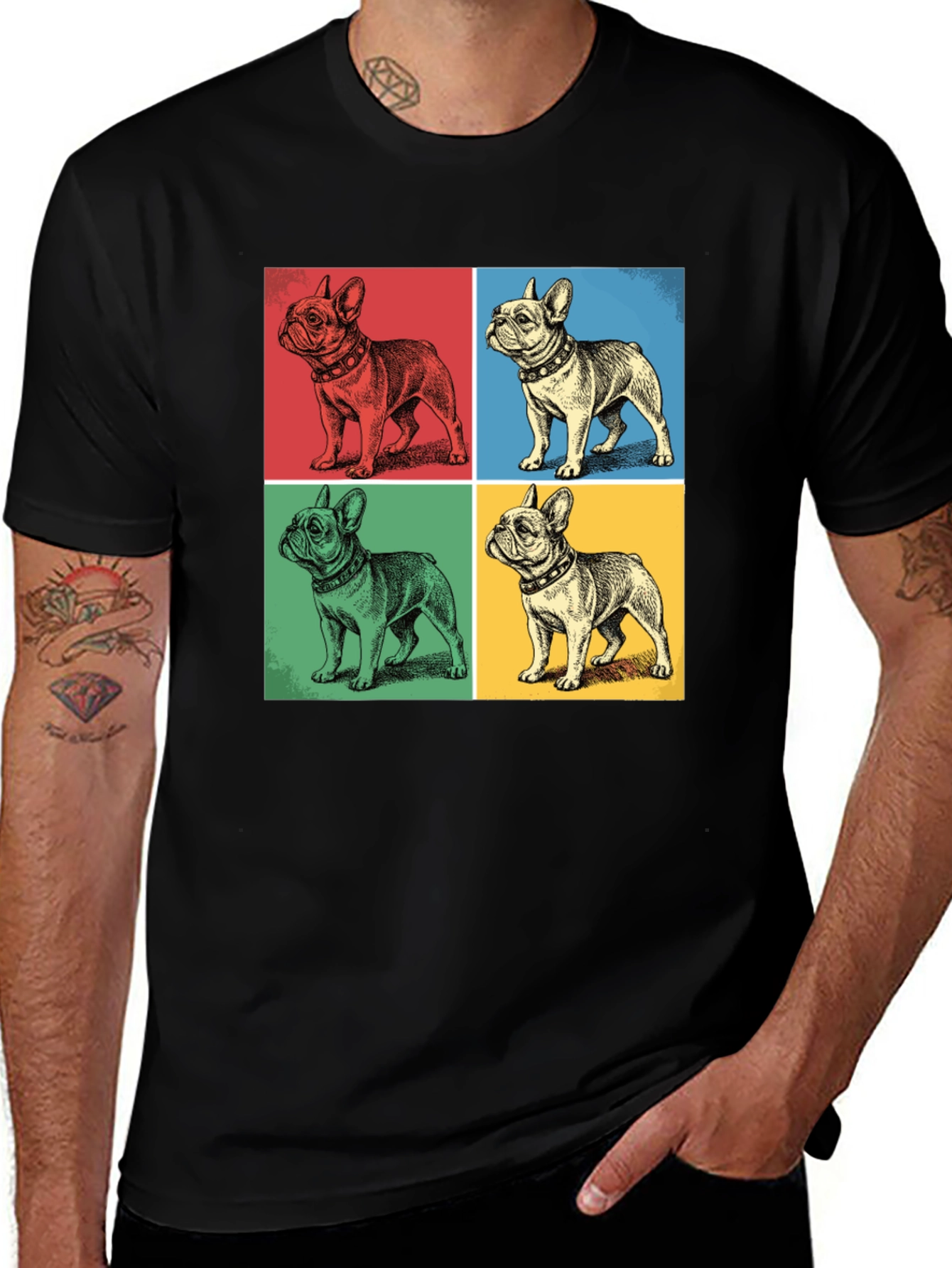 Variant 11 of Pop Art Bulldog Graphic Tee