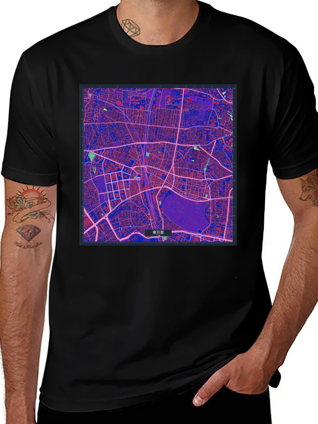 Variant 10 of Tokyo Map Graphic Tee - Stylish Urban Design