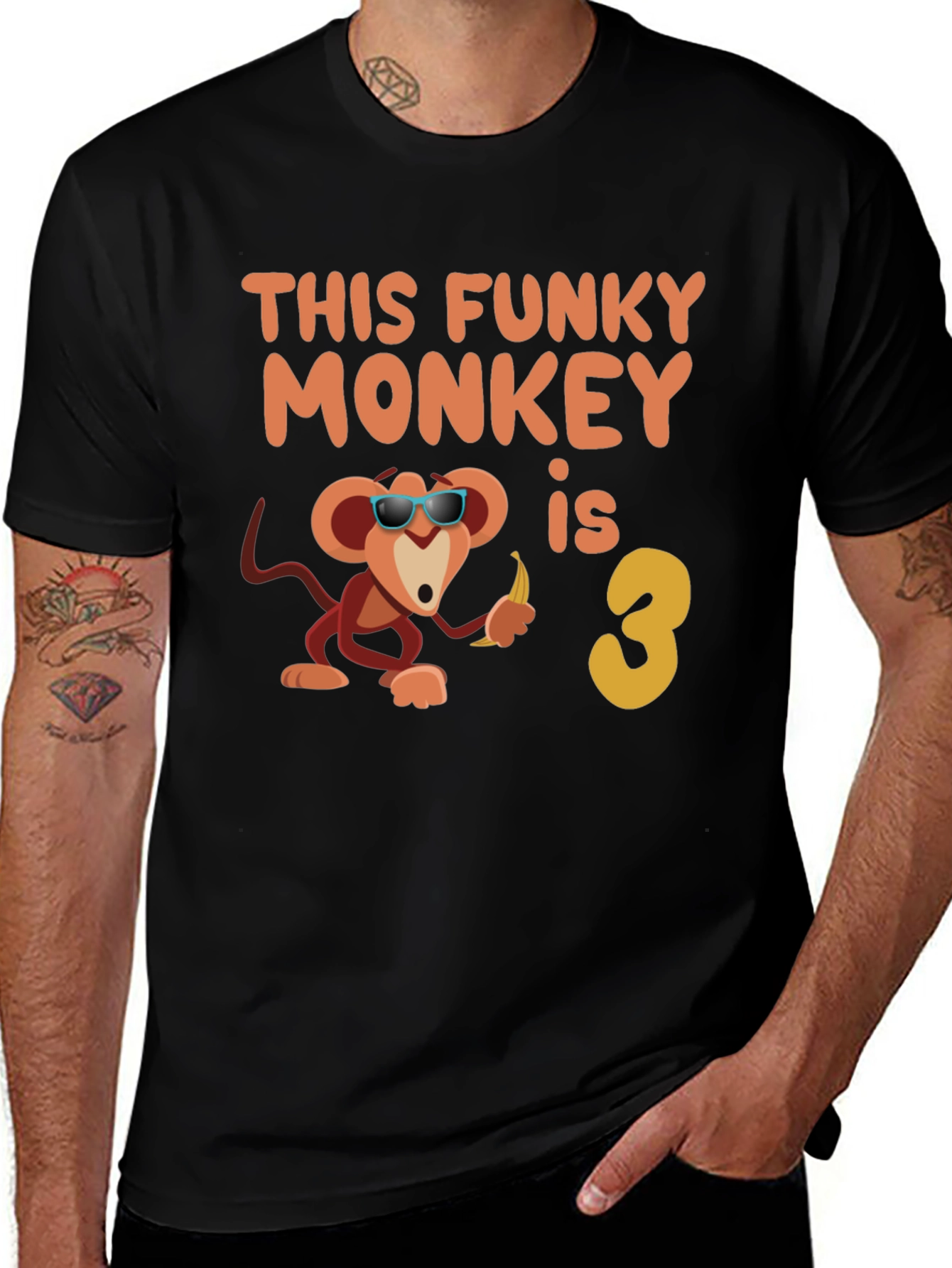 Funky Monkey Birthday T-Shirt - Third Birthday