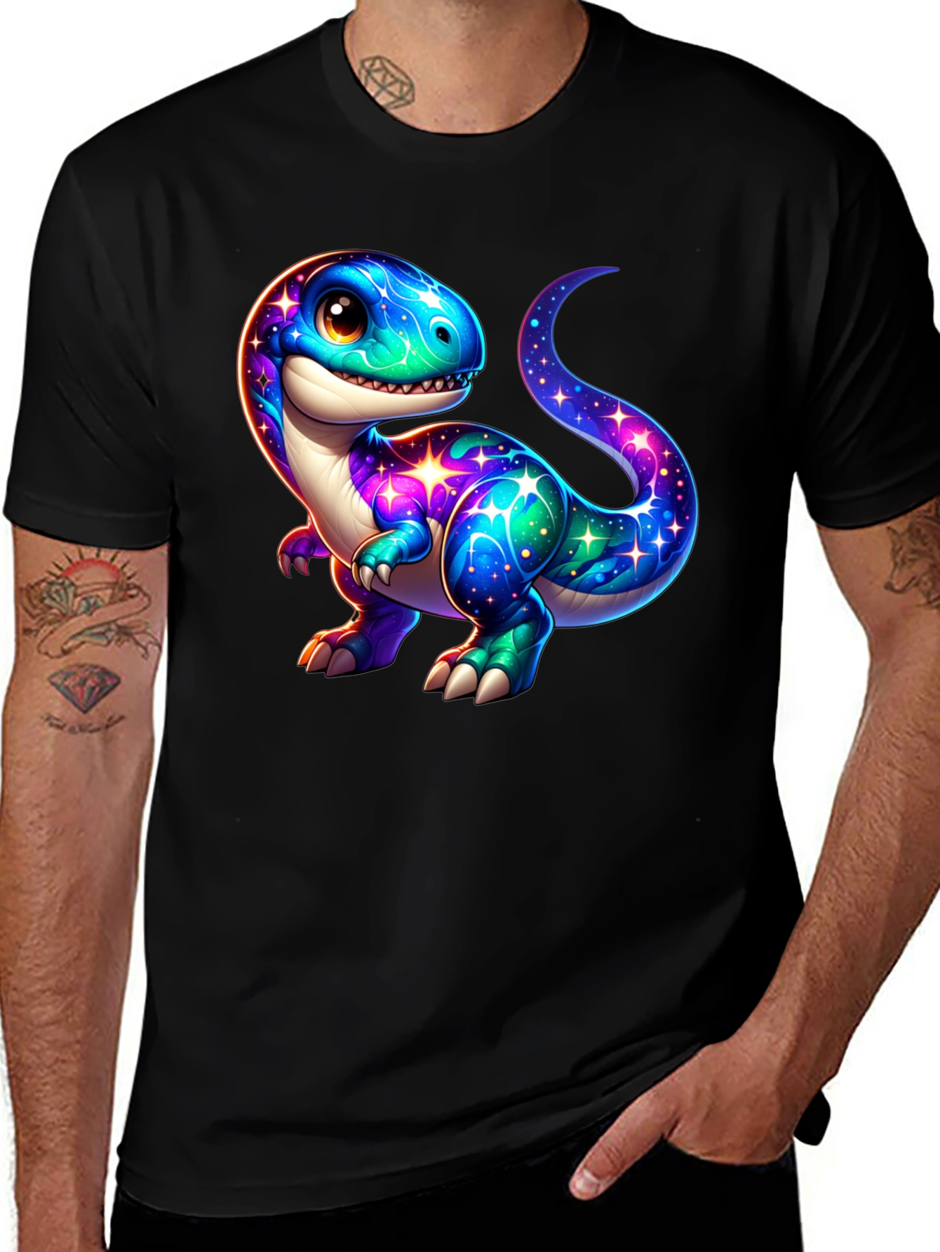 Variant 21 of Galaxy Dino T-Shirt - Cute Dinosaur Tee