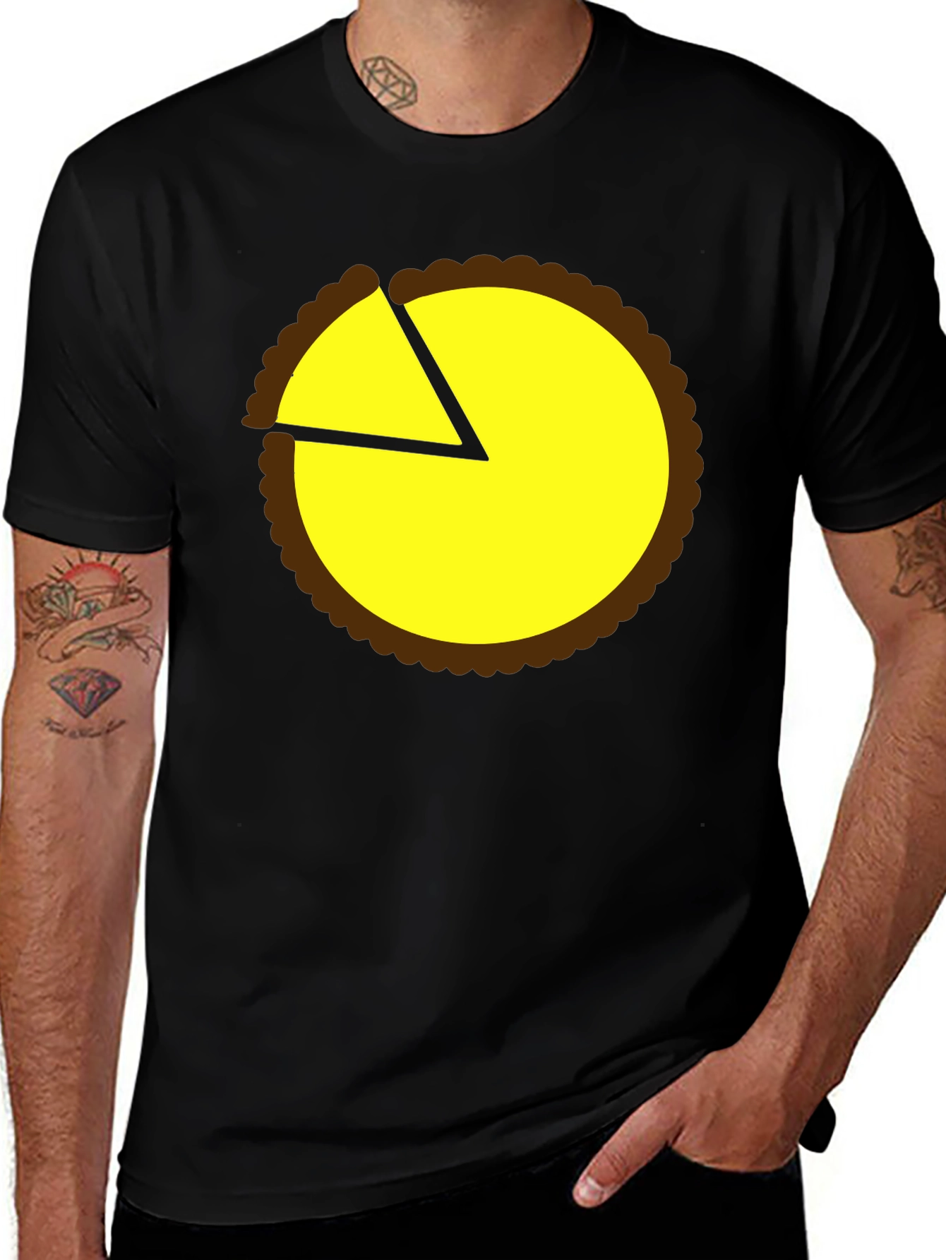 Variant 16 of Pie Chart Graphic Tee - Casual Comfort
