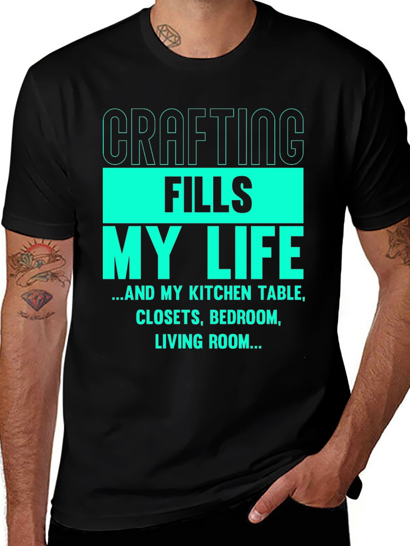 Variant 28 of Crafting Fills My Life Graphic Tee
