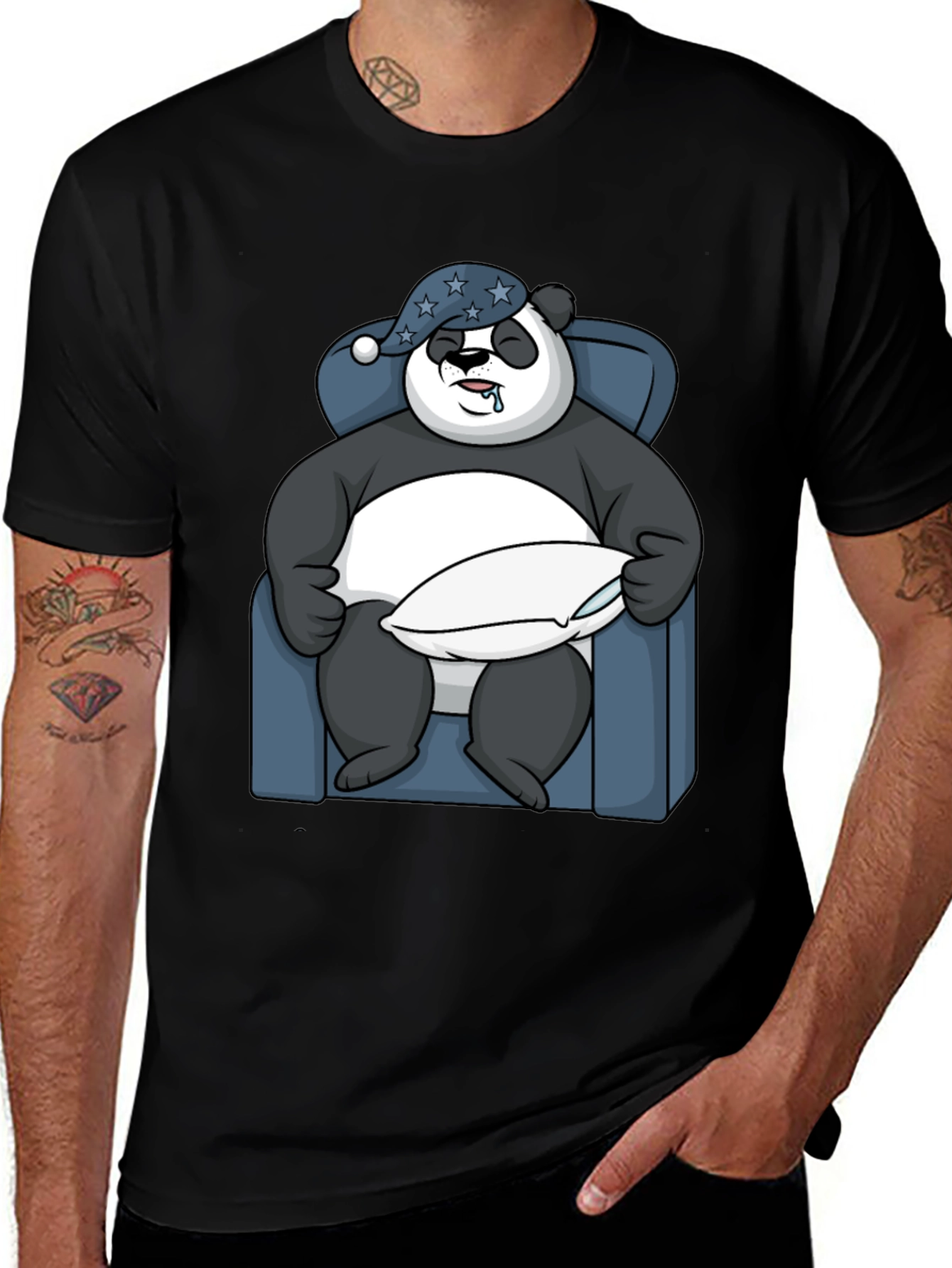 Variant 3 of Sleepy Panda T-Shirt - Comfortable Cotton Tee