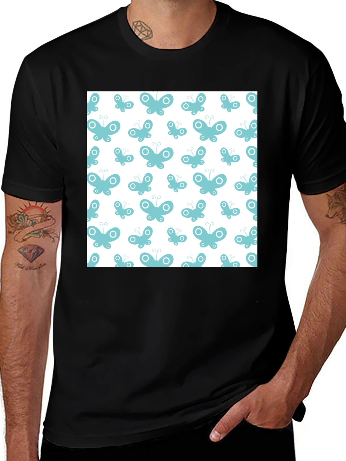Variant 30 of Butterfly Pattern Men's T-Shirt