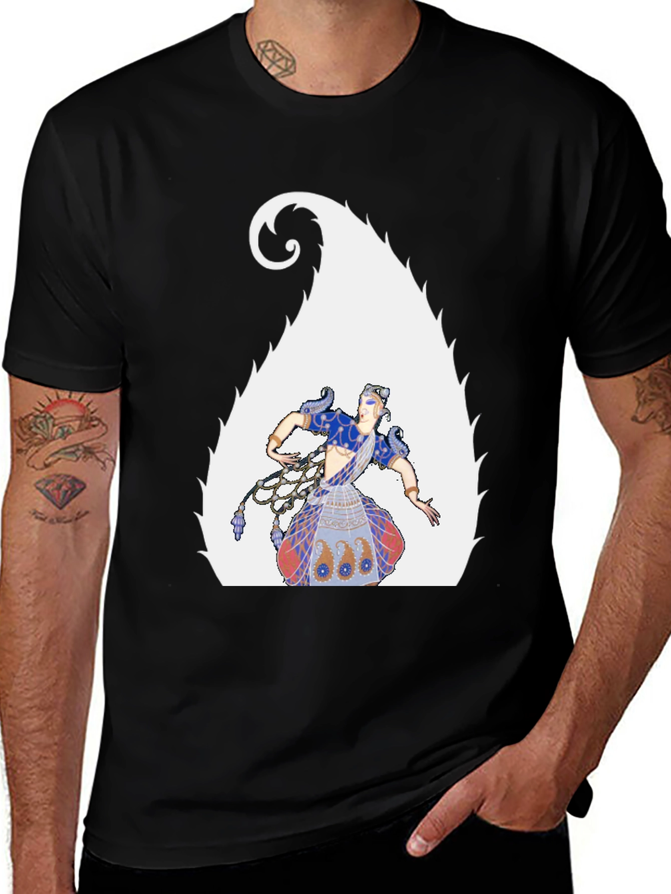 Variant 30 of Artistic Graphic Tee - Dancer Design