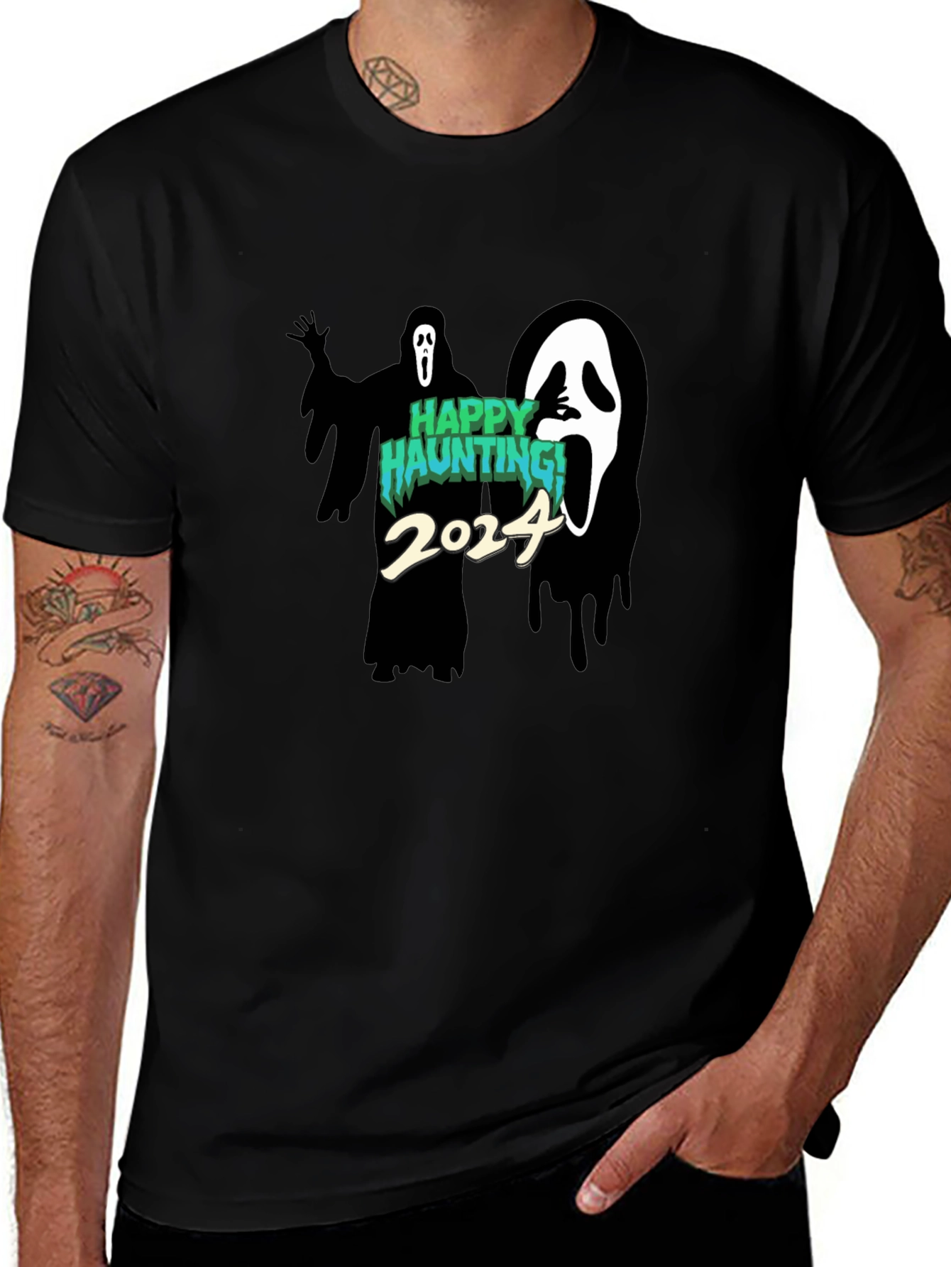 Variant 18 of Happy Haunting 2024 Halloween T-Shirt