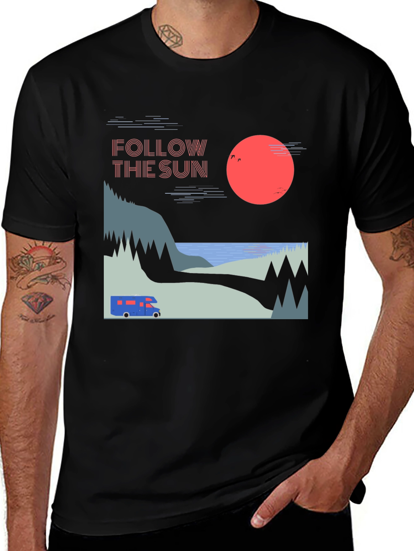 Variant 25 of Follow The Sun Graphic T-Shirt - Adventure Ready!