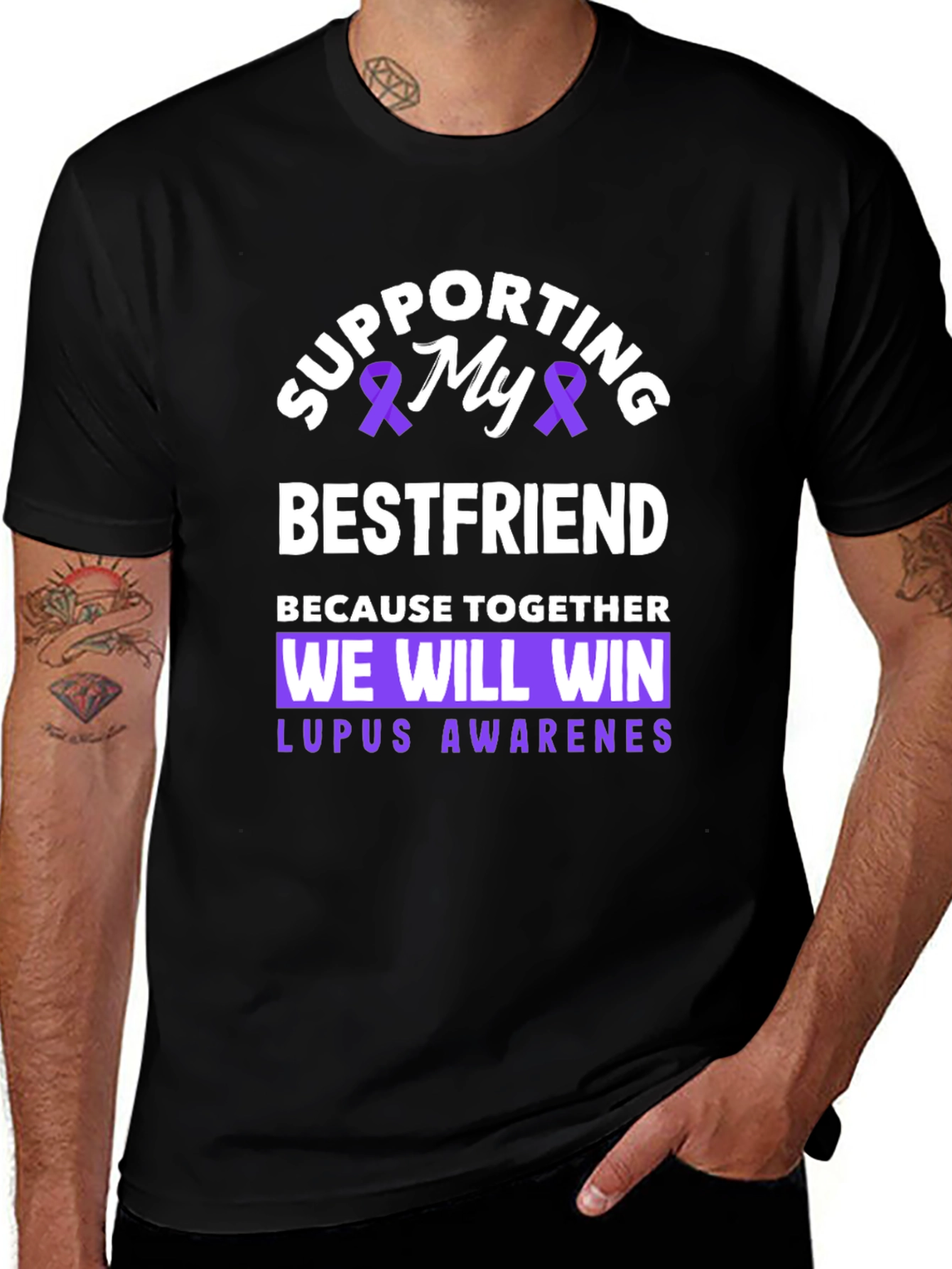 Lupus Awareness 'Supporting My Bestfriend' T-Shirt