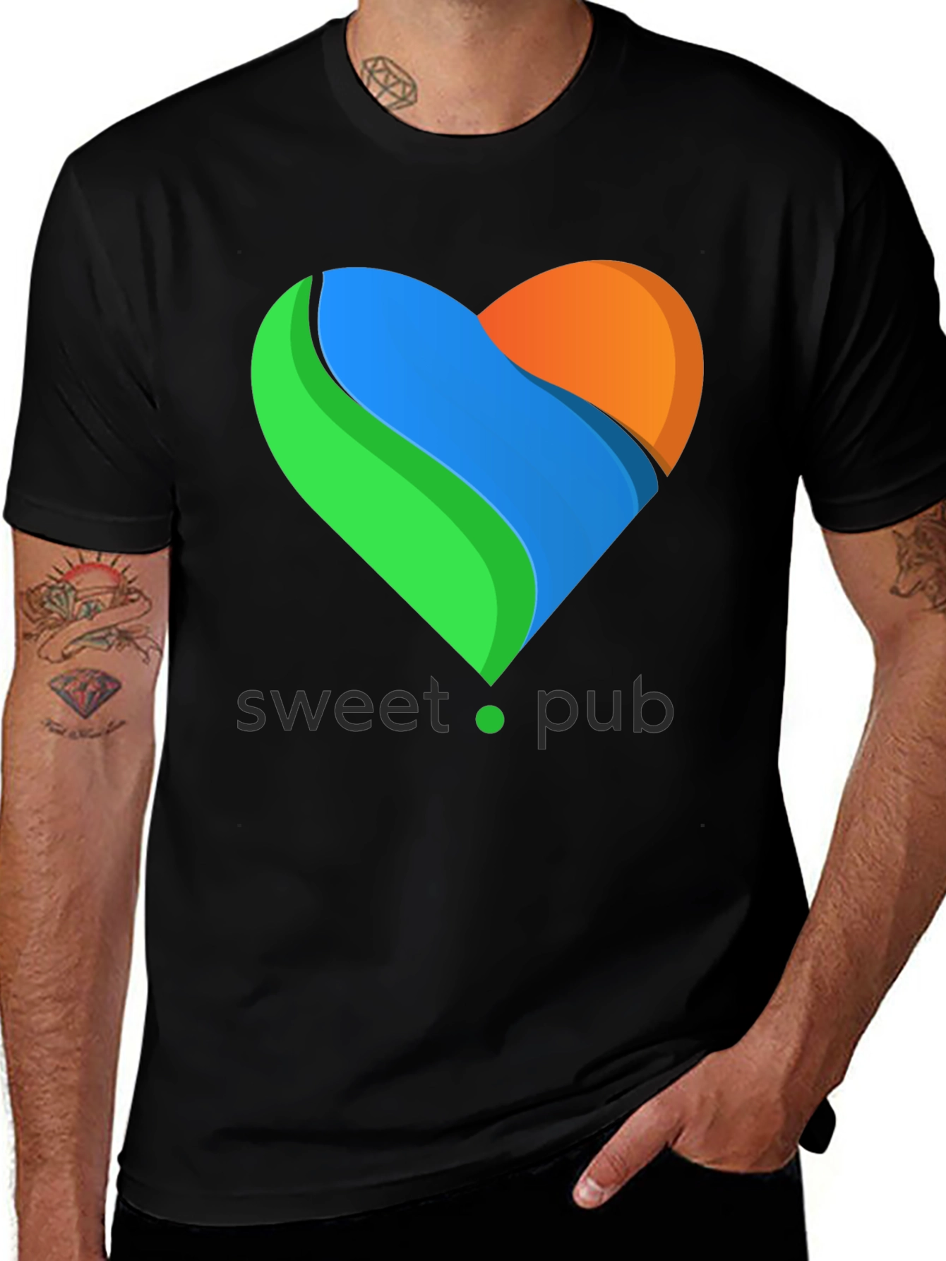 Sweet Pub Heart Logo Black T-Shirt