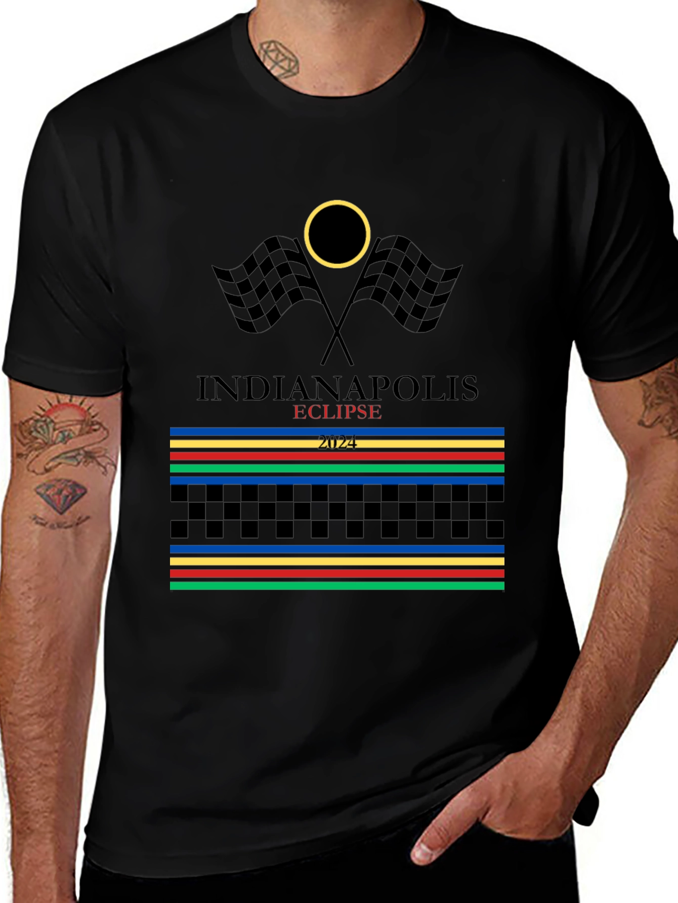 Indianapolis Eclipse 2024 Graphic T-Shirt