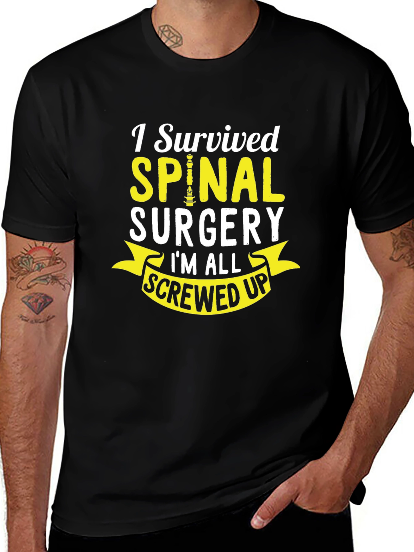 Variant 9 of Spinal Surgery Survivor T-Shirt Funny Screw Up Tee