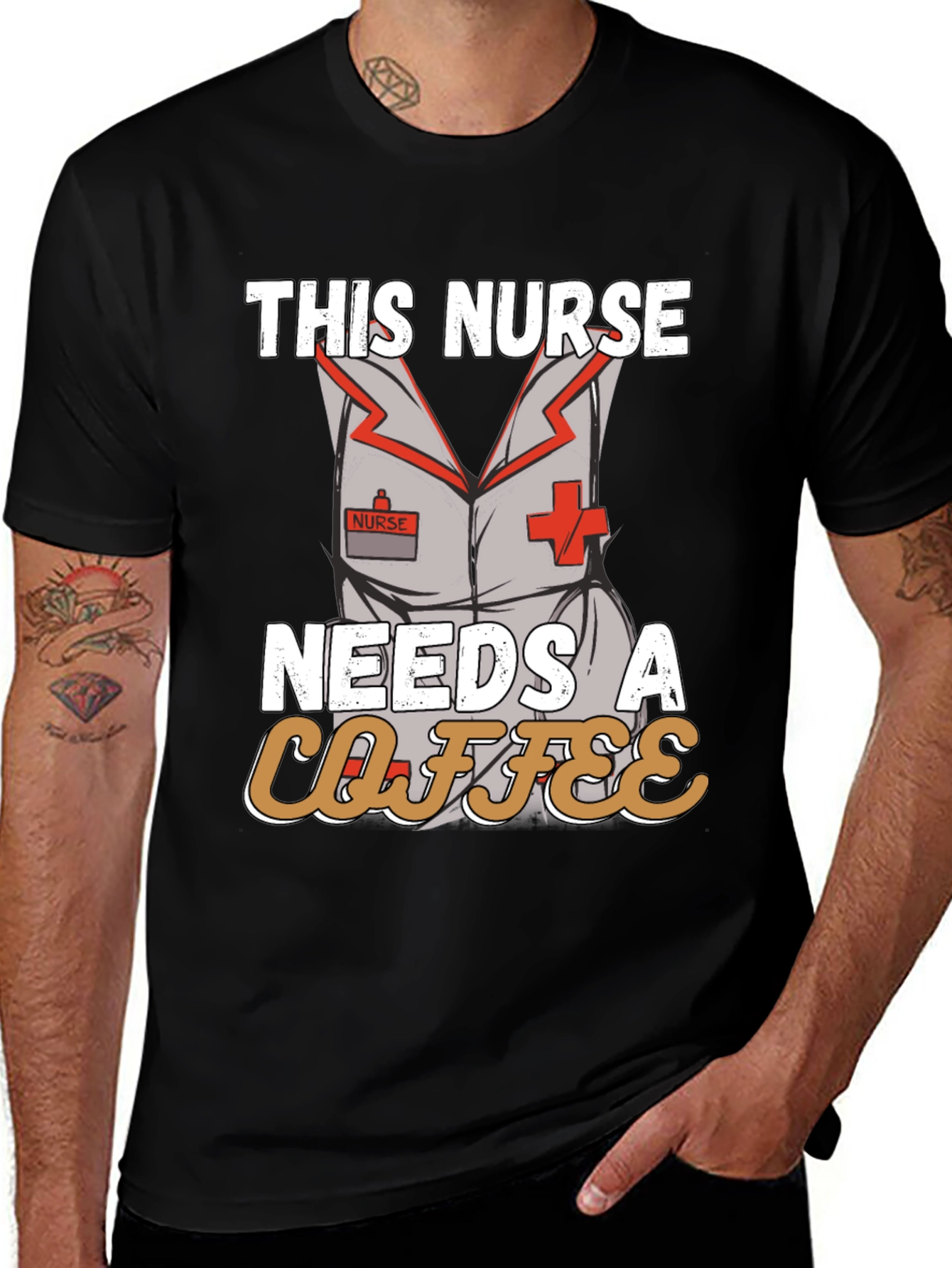 Variant 13 of Nurse Needs Coffee T-Shirt - Funny Nursing Apparel