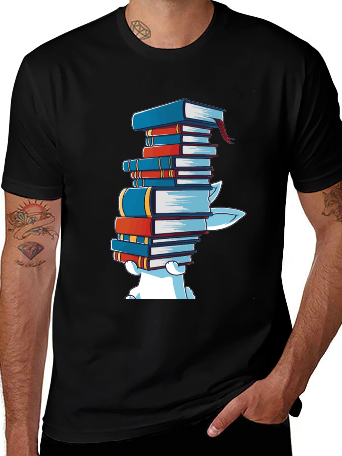 Variant 18 of Bookworm Graphic T-Shirt - Casual Cotton Tee