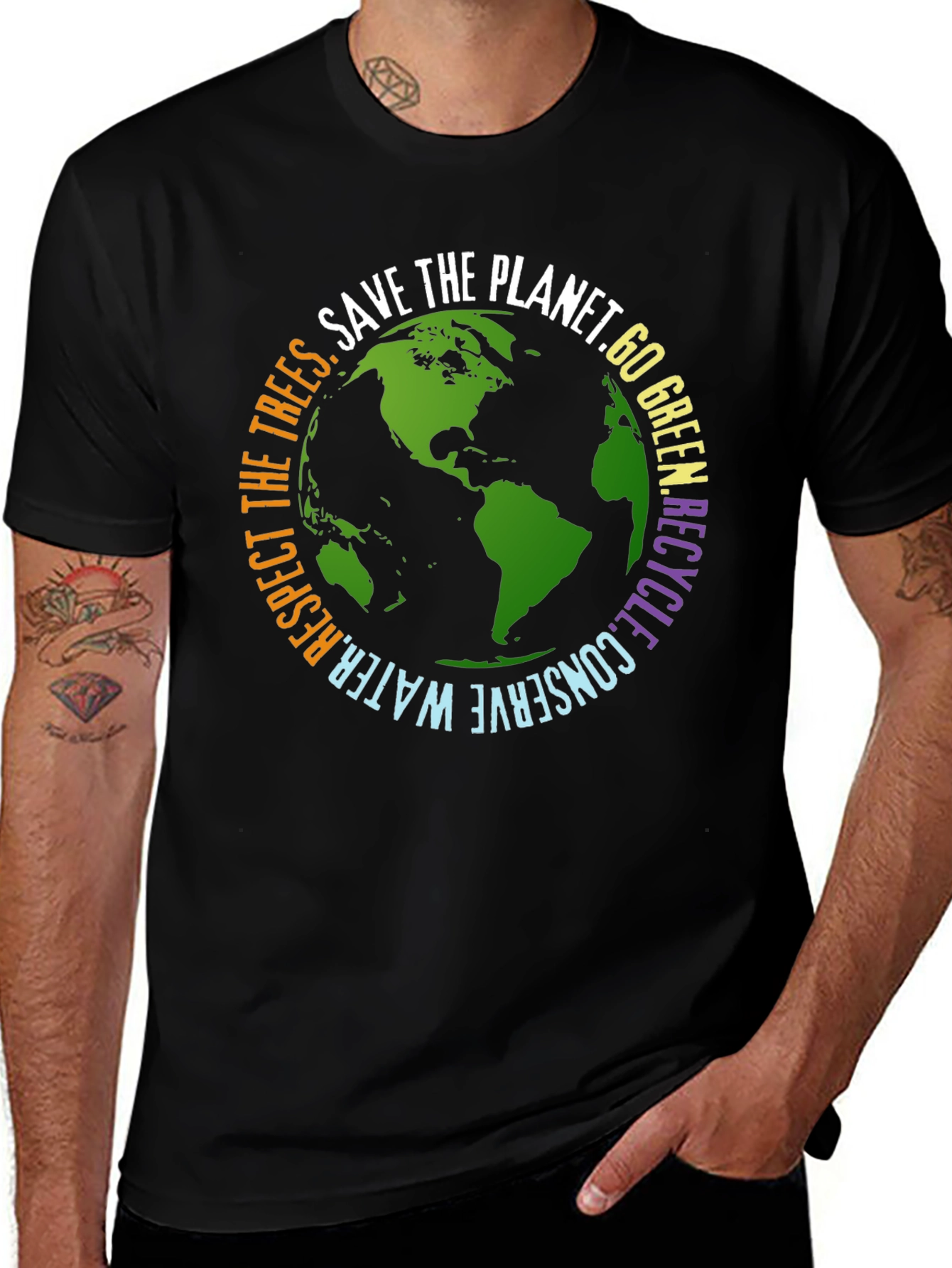 Variant 5 of Eco-Friendly Planet Graphic T-Shirt