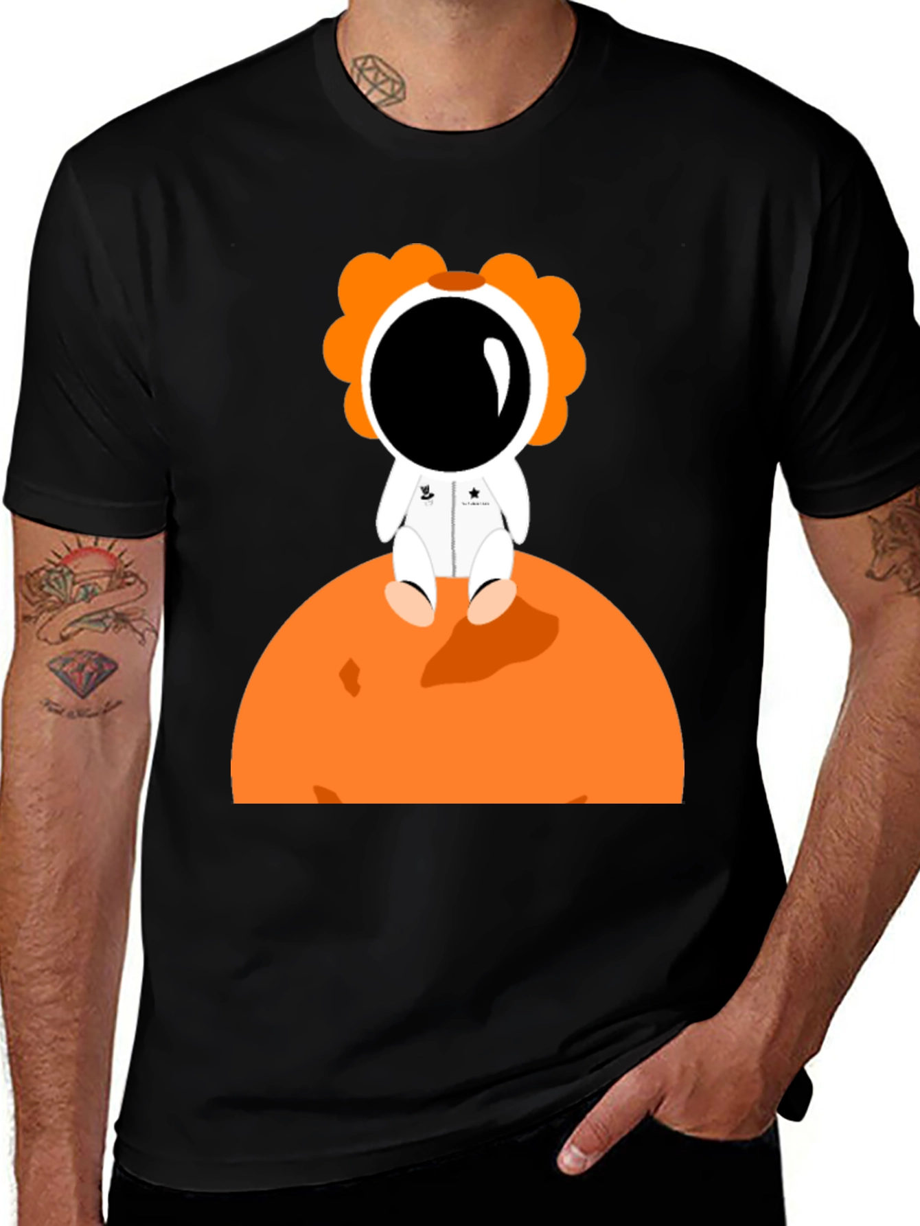 Variant 30 of Astronaut Flower T-Shirt - Space Adventure Tee