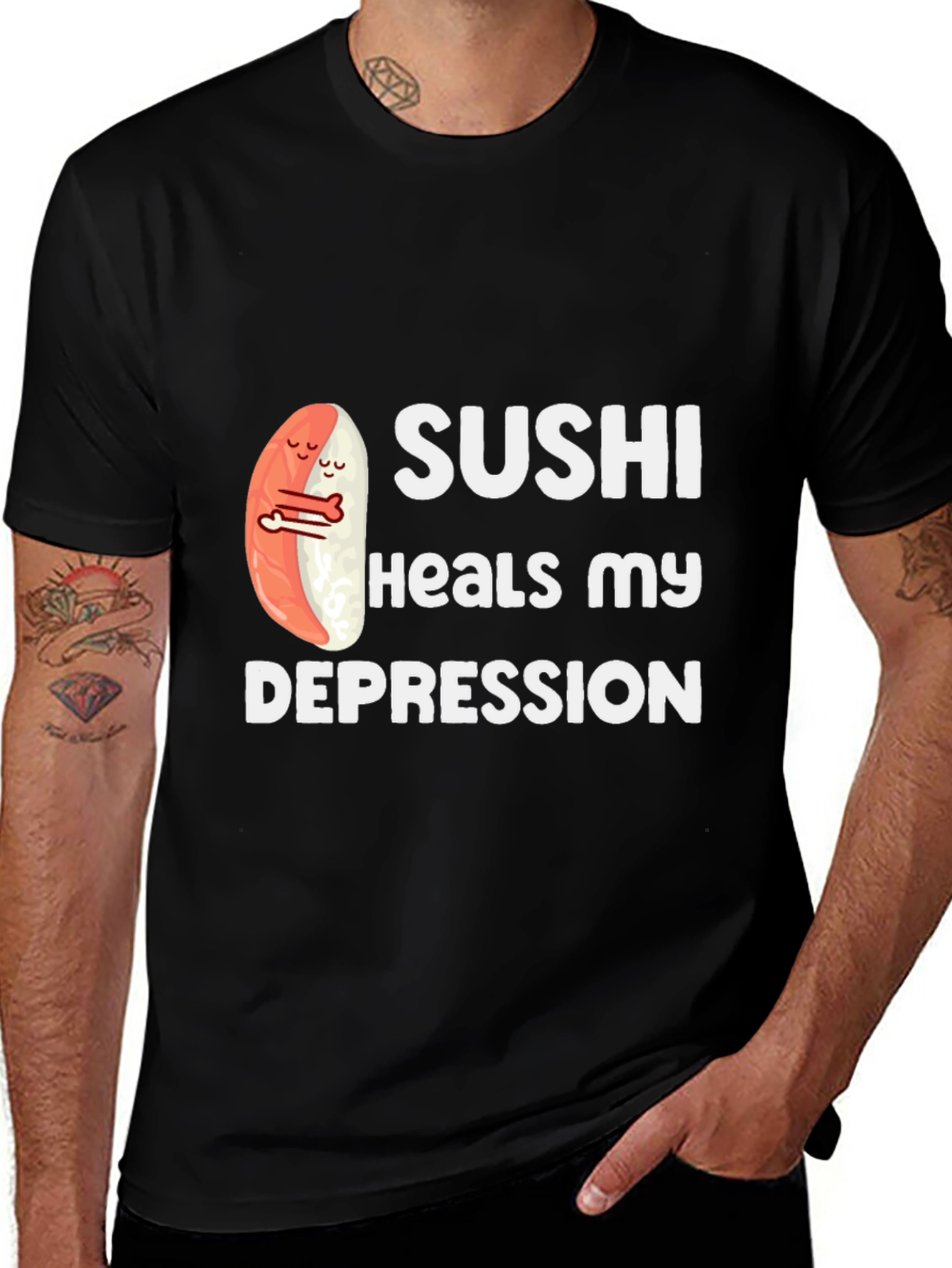Variant 17 of Sushi Heals Depression Graphic T-Shirt