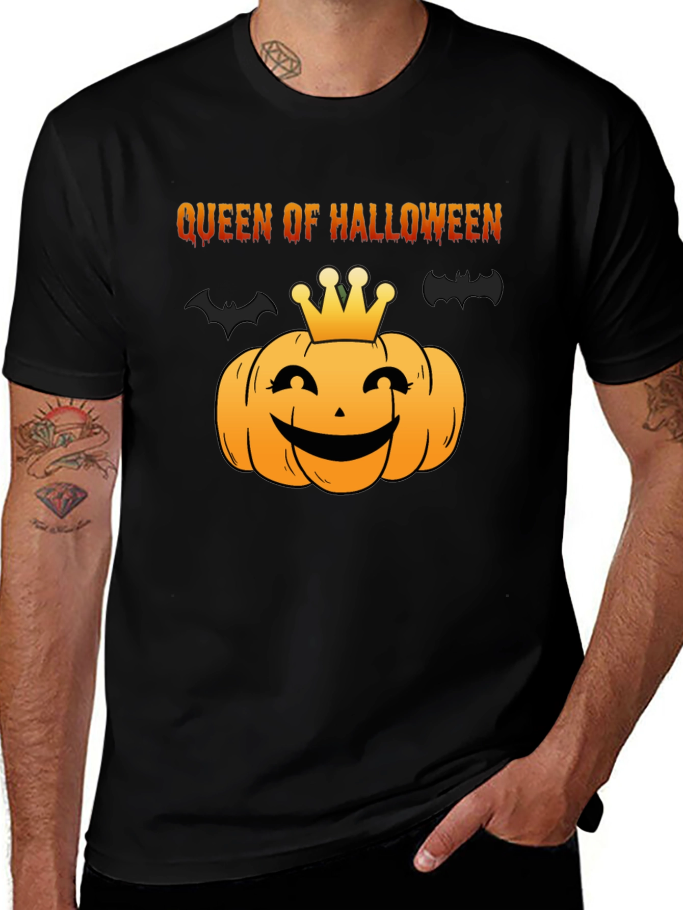 Queen of Halloween T-Shirt - Pumpkin Graphic Tee