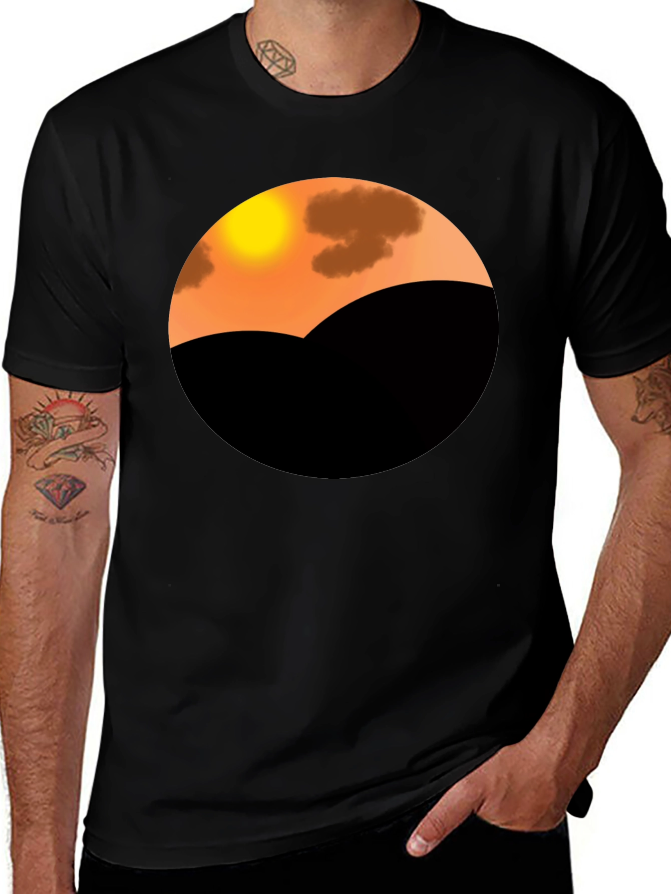 Variant 15 of Sunset Hills Graphic Tee - Black