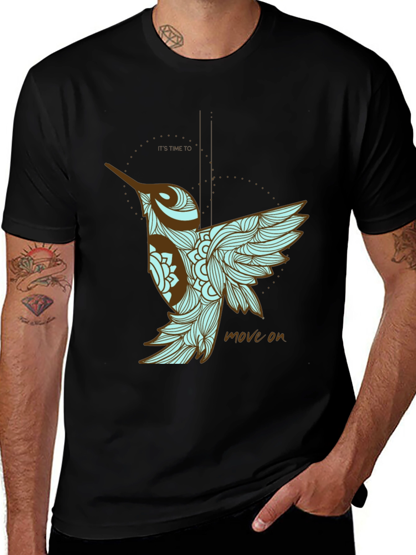 Variant 24 of Hummingbird Graphic Print Men's T-Shirt