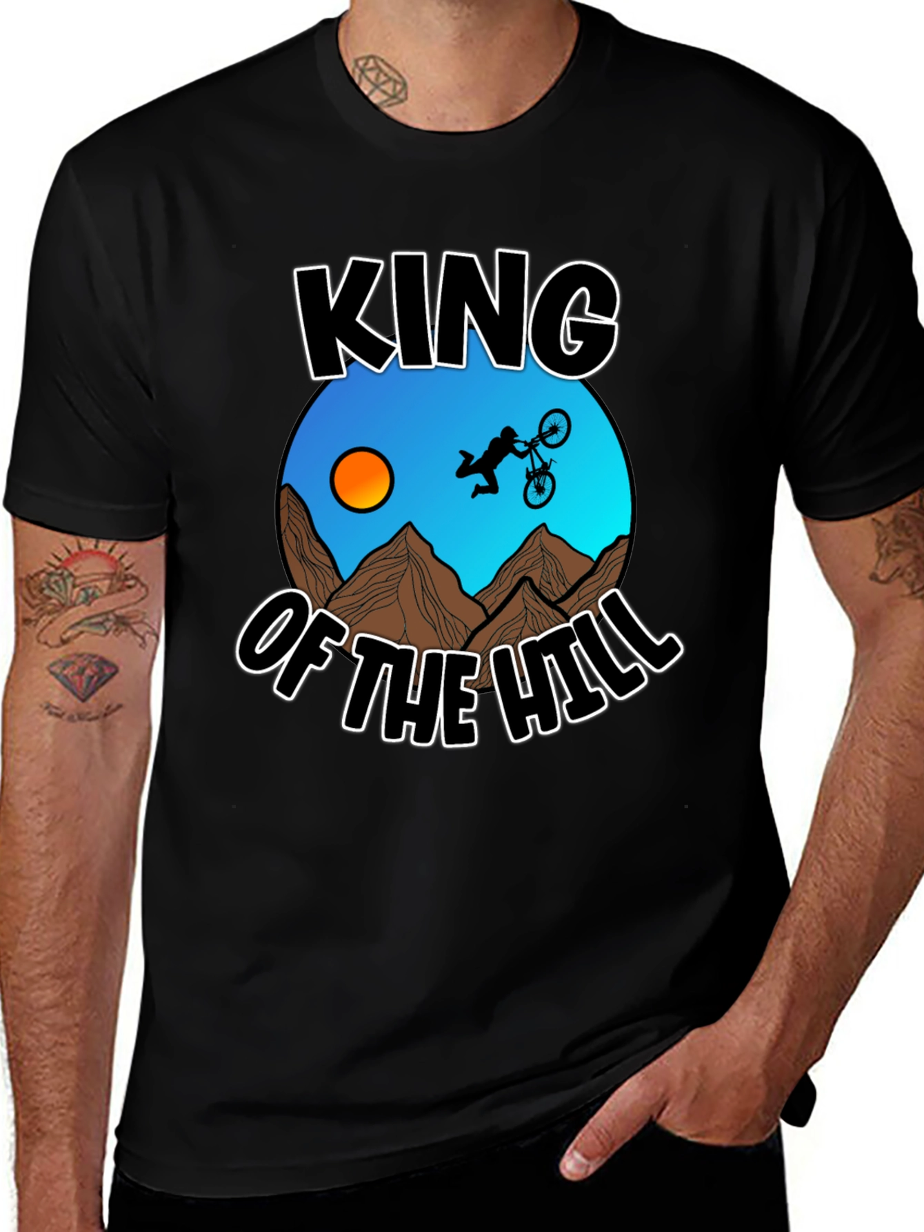 King of the Hill Mountain Biker Graphic T-Shirt
