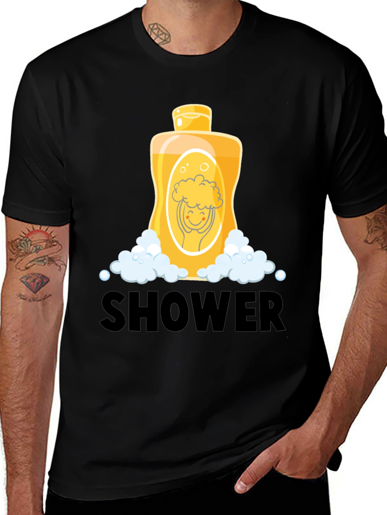 Variant 9 of Shower Time Cartoon Graphic Tee