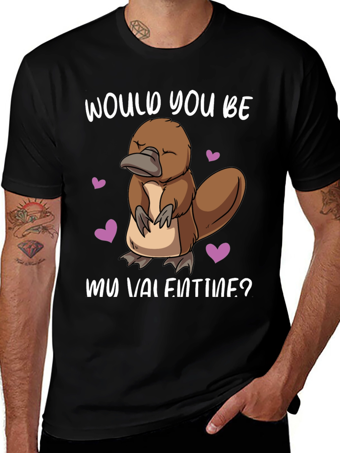 Variant 26 of Valentine's Day Platypus T-Shirt
