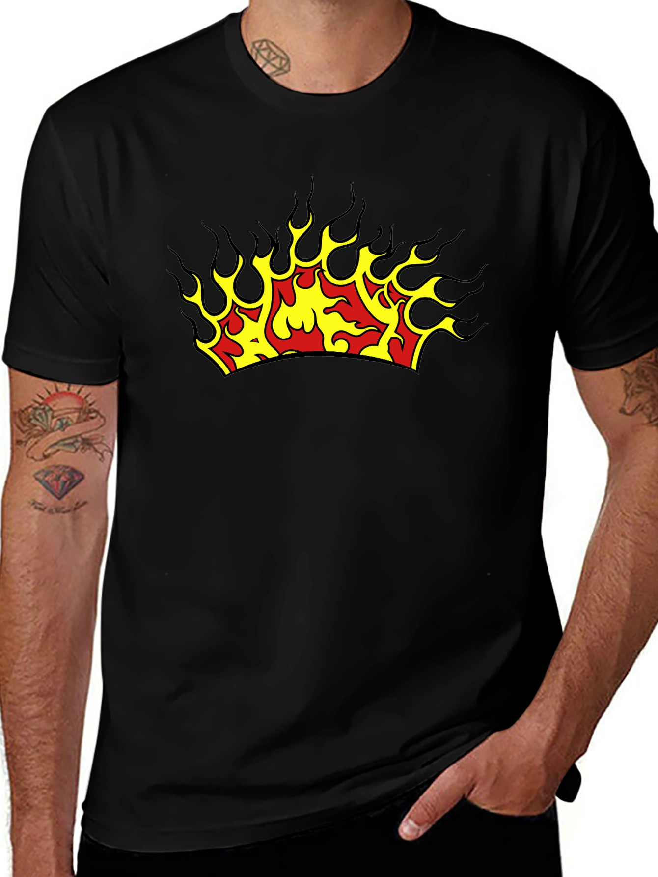 Variant 27 of Flame Graphic Black T-Shirt