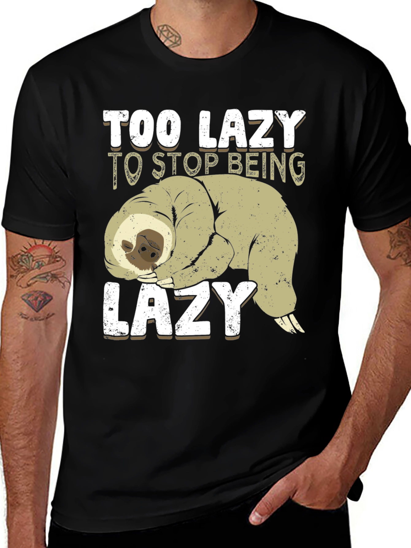 Variant 10 of Too Lazy Sloth Graphic T-Shirt