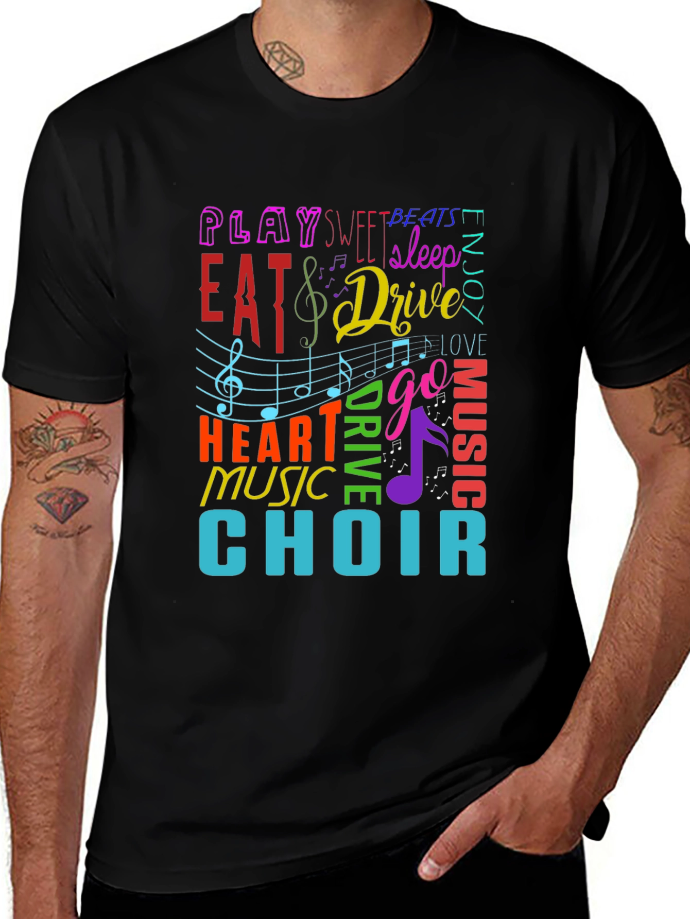Music Lover Graphic Tee - Choir, Drive, Music