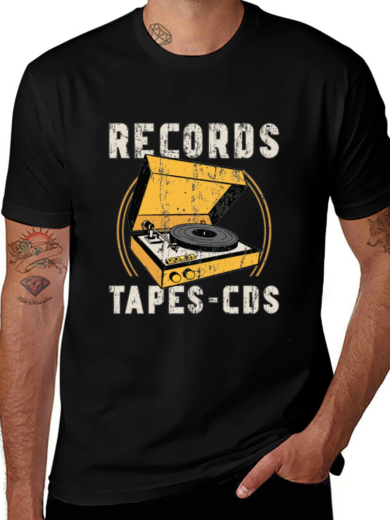 Variant 6 of Retro Records Tapes CDs Graphic Tee