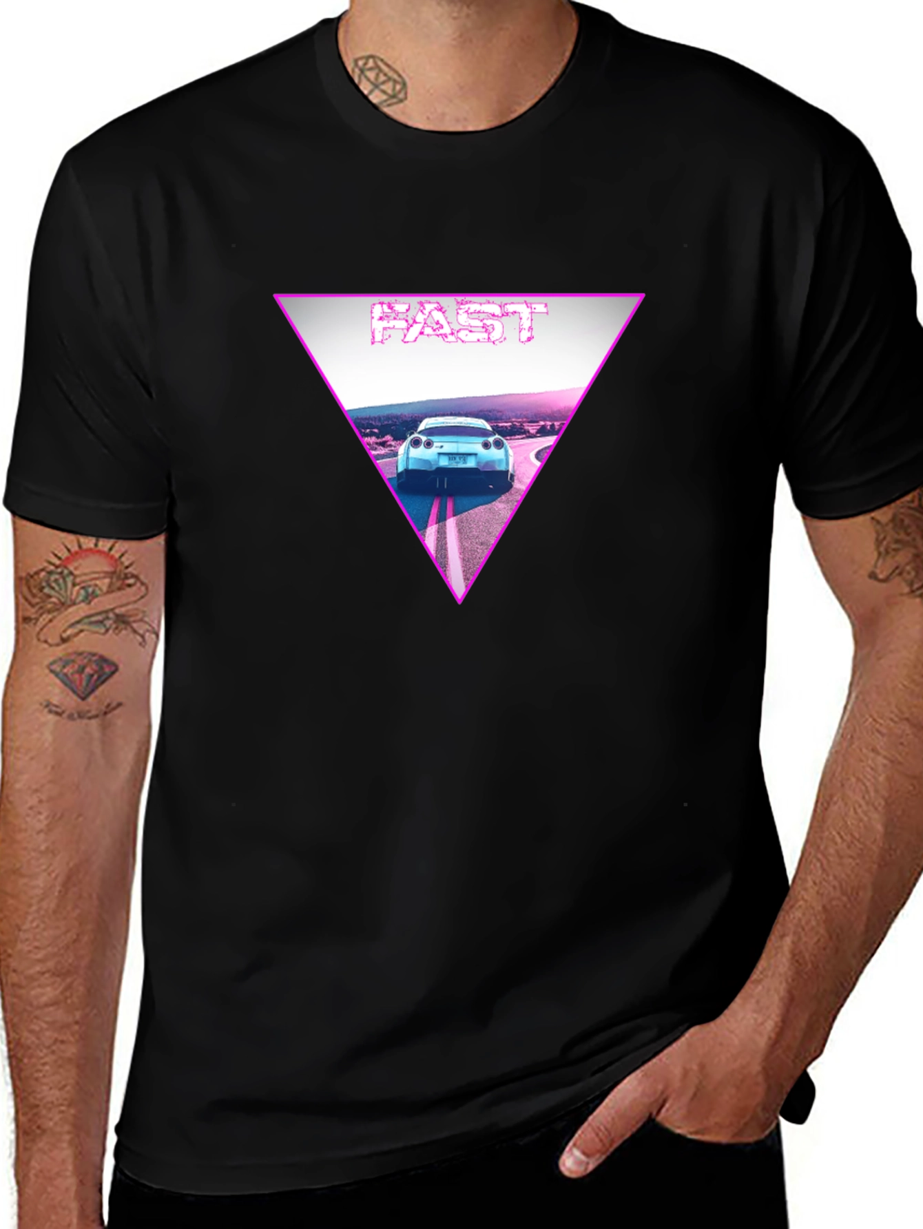 Variant 19 of Fast Car Triangle Graphic T-Shirt