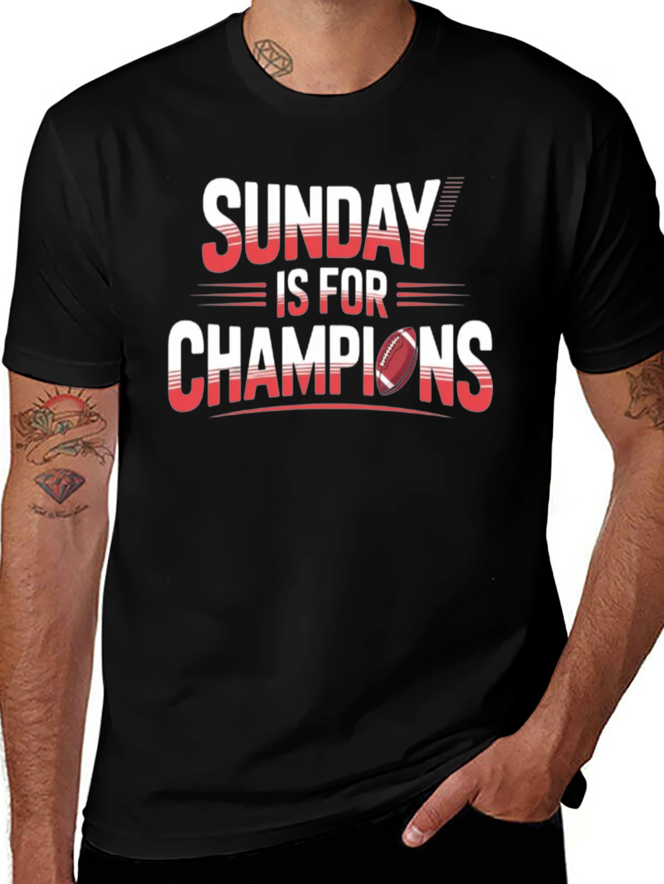 Sunday Is For Champions Graphic T-Shirt
