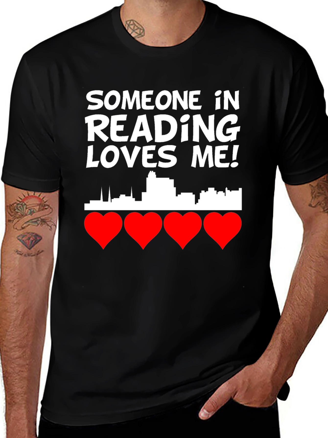Reading, PA Love T-Shirt - City Skyline Graphic Tee