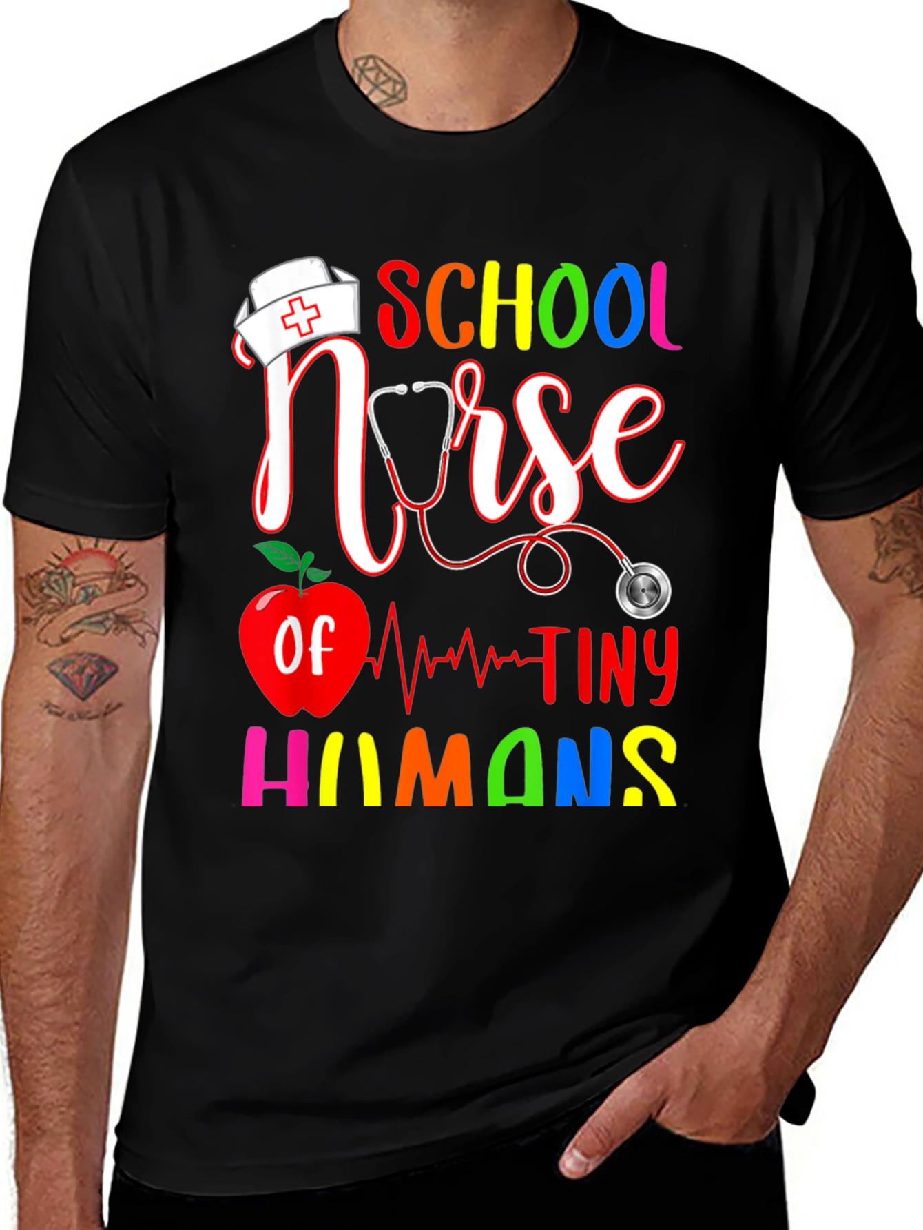 Variant 9 of School Nurse Tiny Humans T-Shirt
