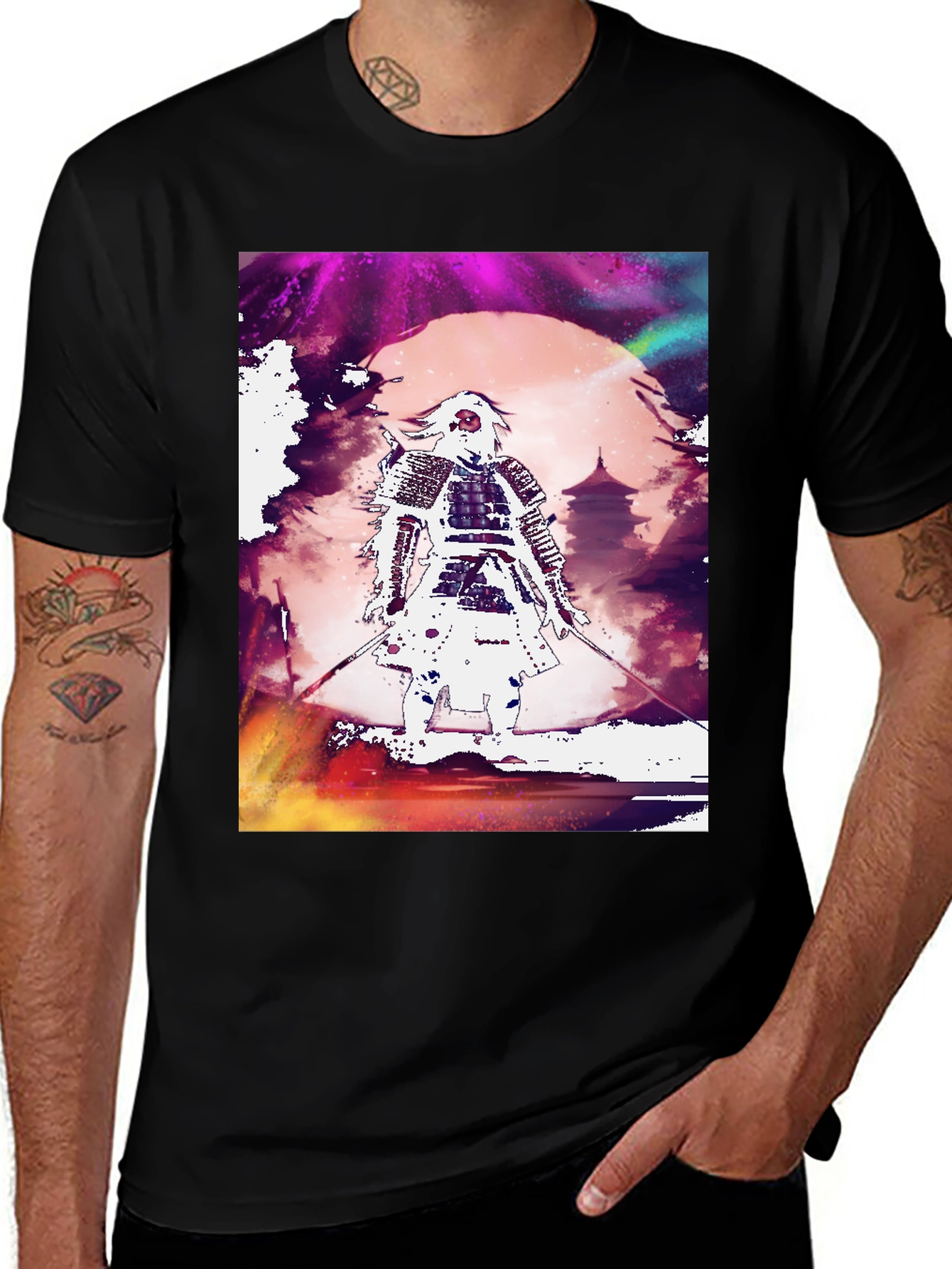 Variant 17 of Samurai Graphic Tee - Stylish Japanese Warrior Design