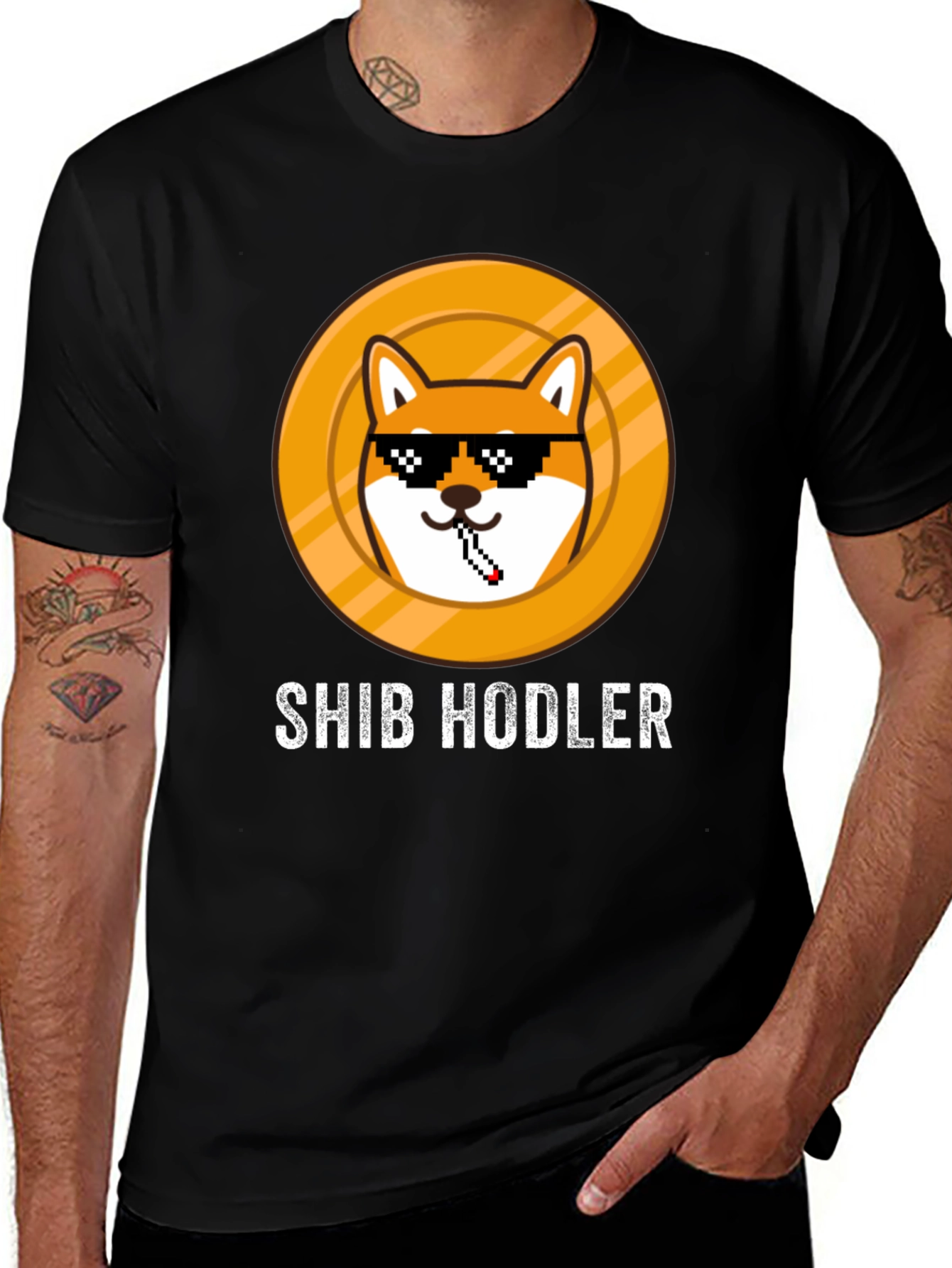 Shib Hodler Graphic T-Shirt - Crypto Meme Tee