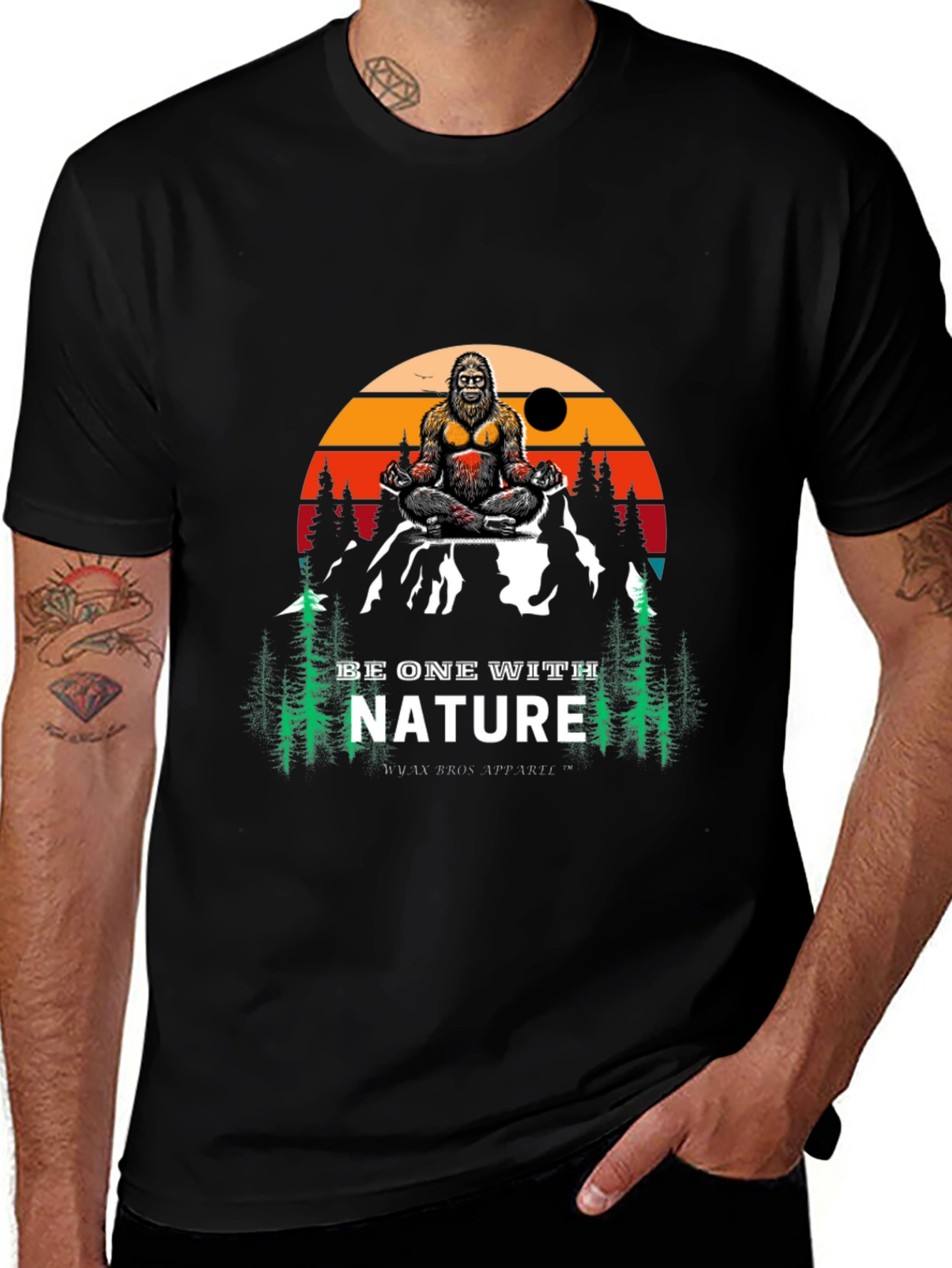 Variant 16 of Nature T-Shirt Bigfoot Meditation Tee
