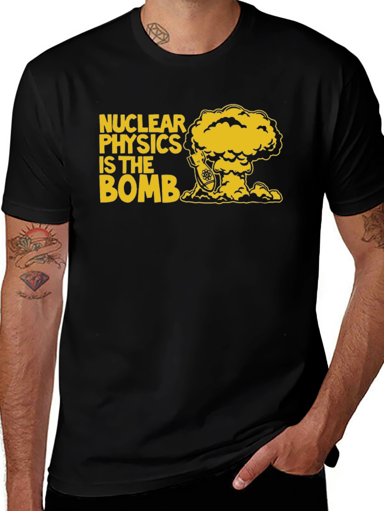 Variant 23 of Nuclear Physics Bomb T-Shirt - Science Humor Tee